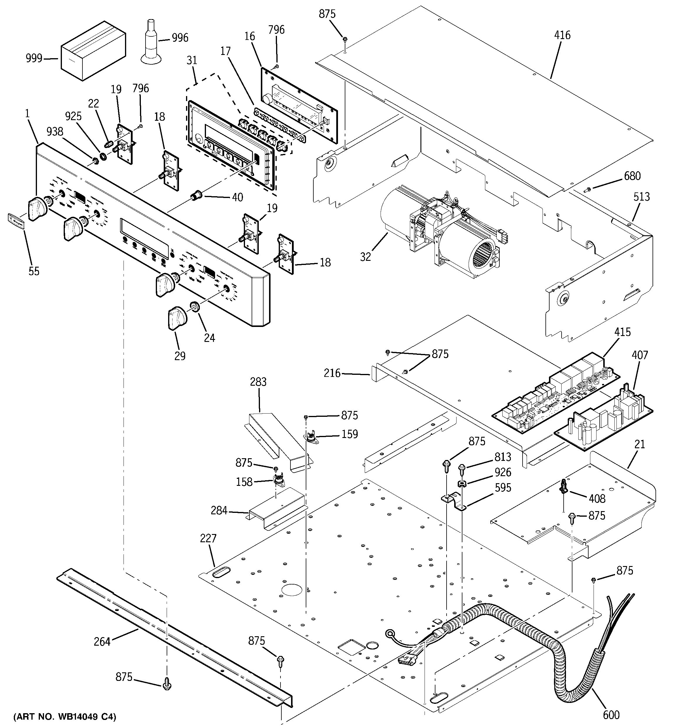 Lester Control Panel Drawing Assembly View for CONTROL PANEL | ZET2SM3SS
