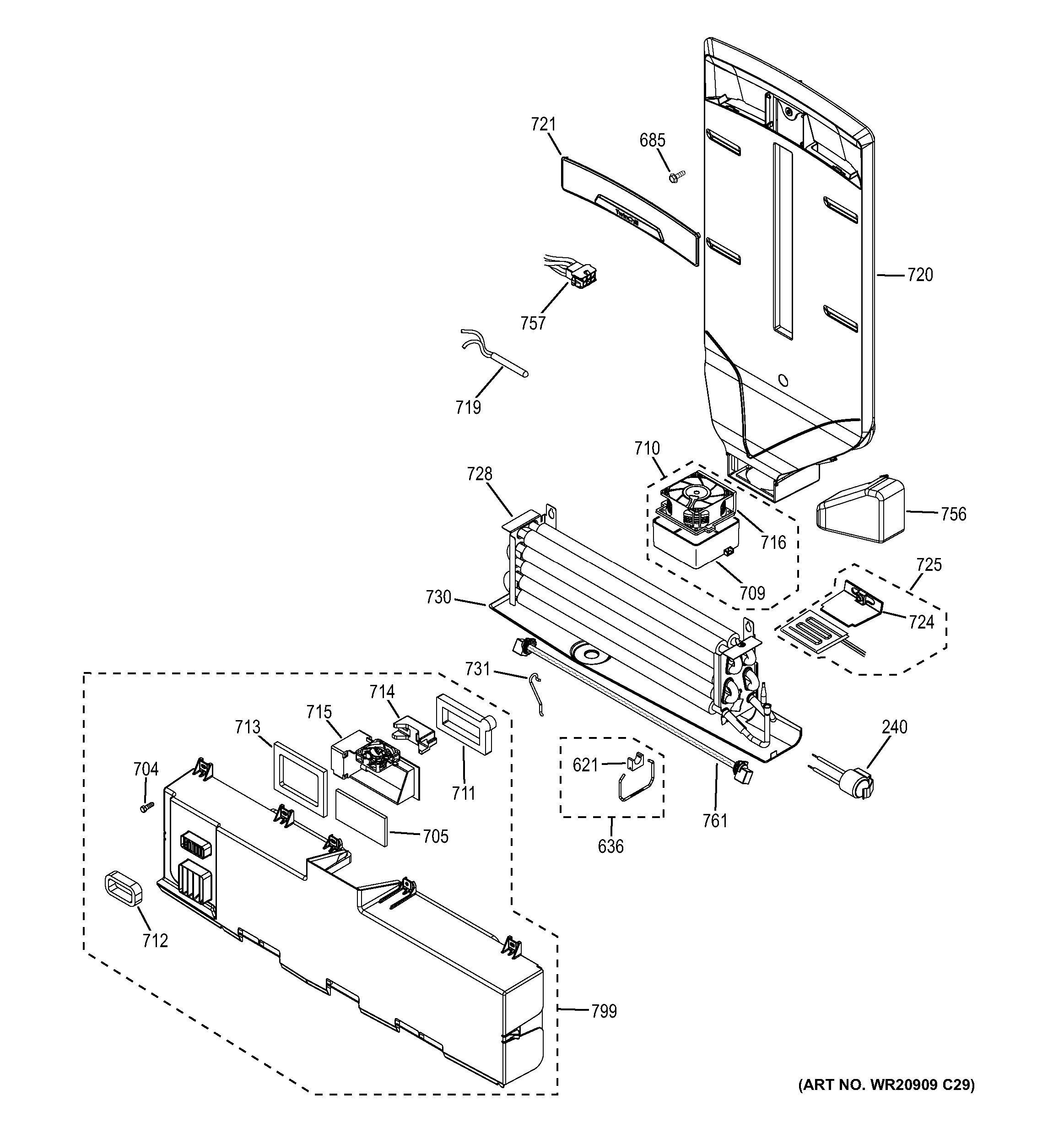 Assembly View for FRESH FOOD SECTION CYE23TSDCSS