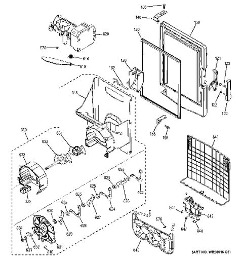 ge adora ice maker parts