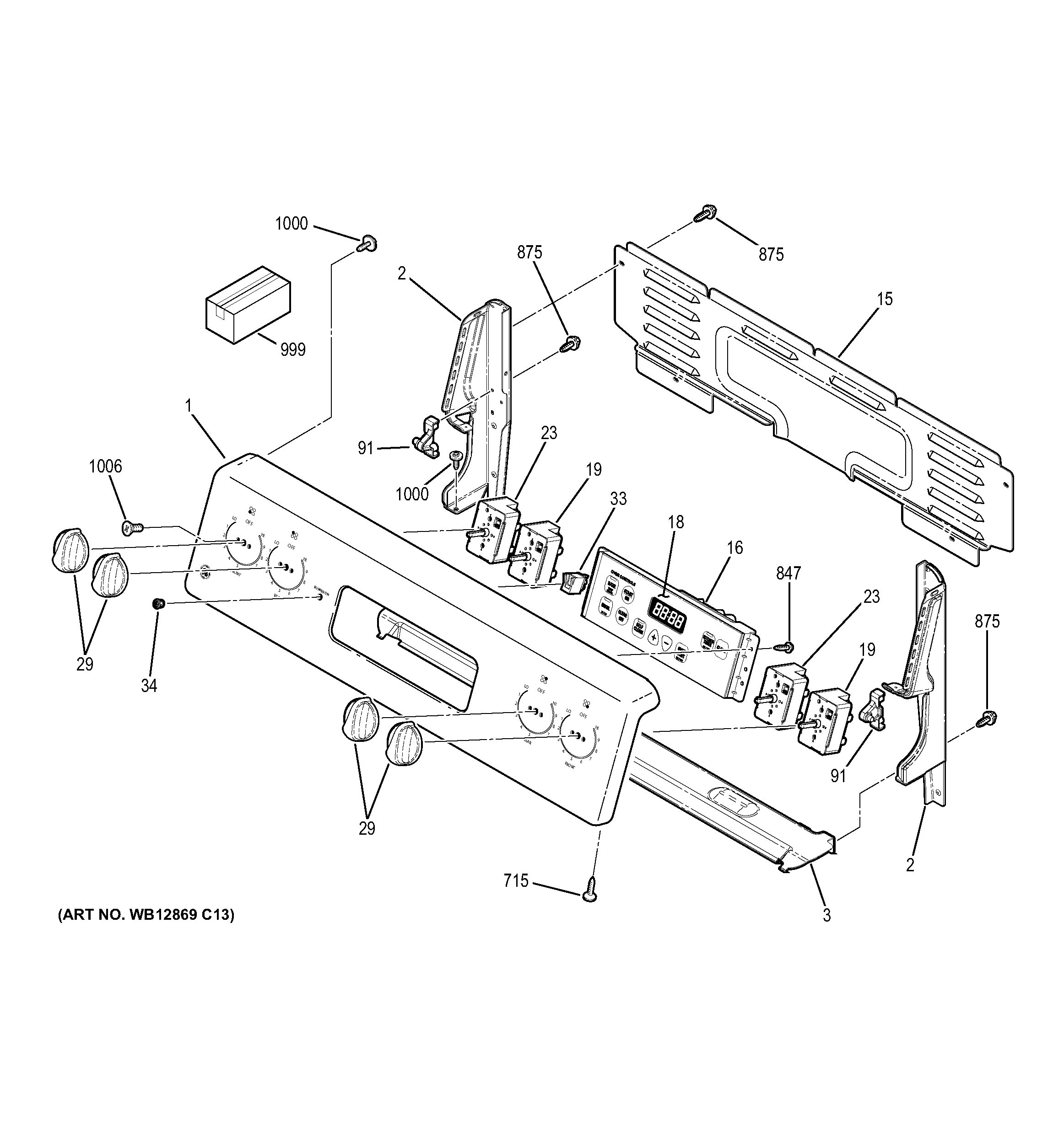 Assembly View for CONTROL PANEL | JBP23DR3WW