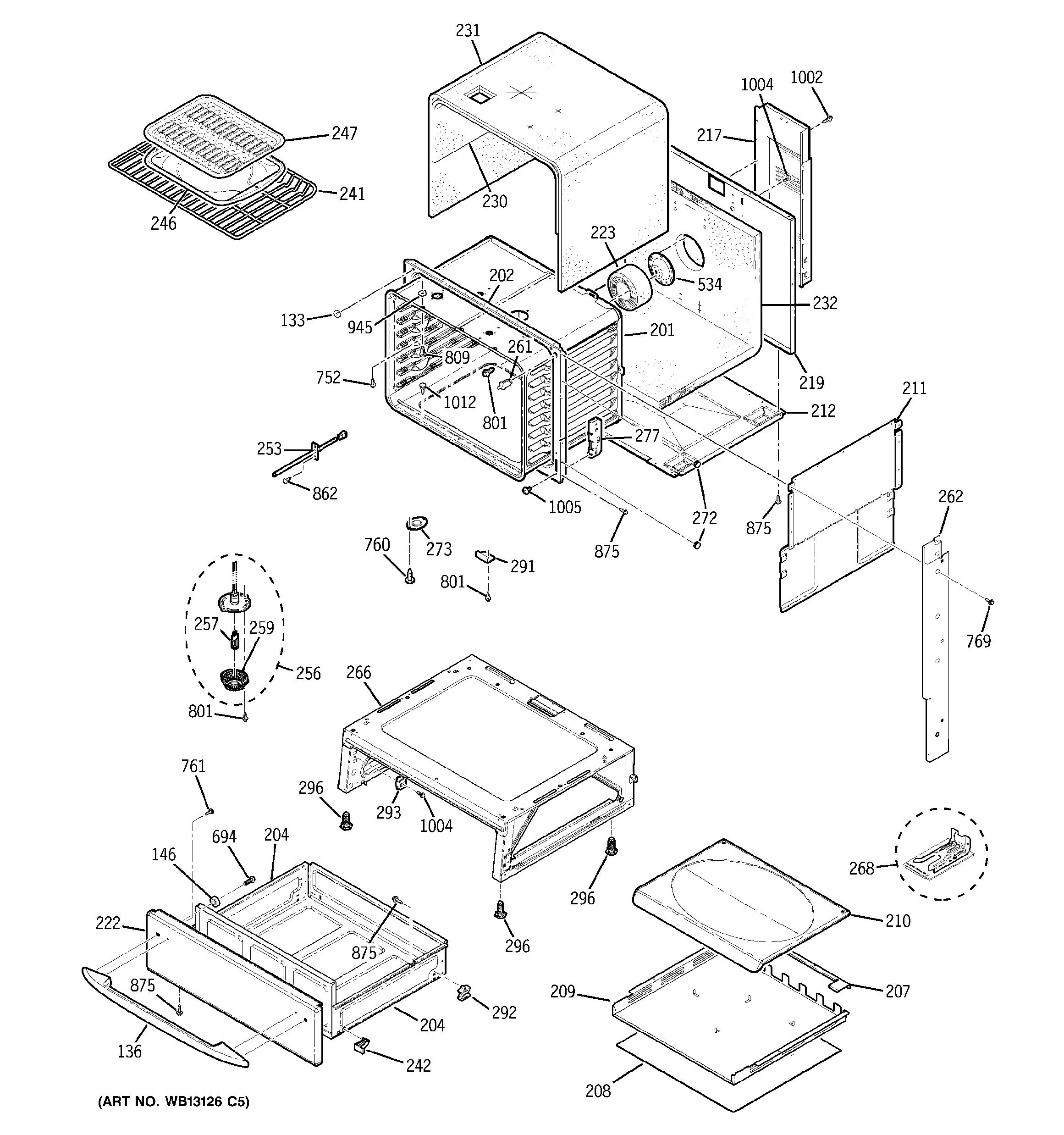 Assembly View for BODY PARTS | JGS905SEK1SS