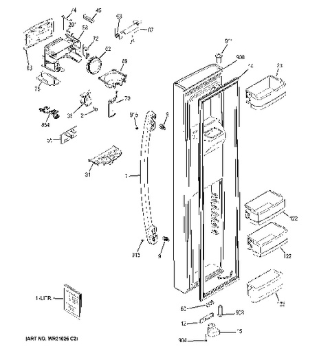 ge adora ice maker parts