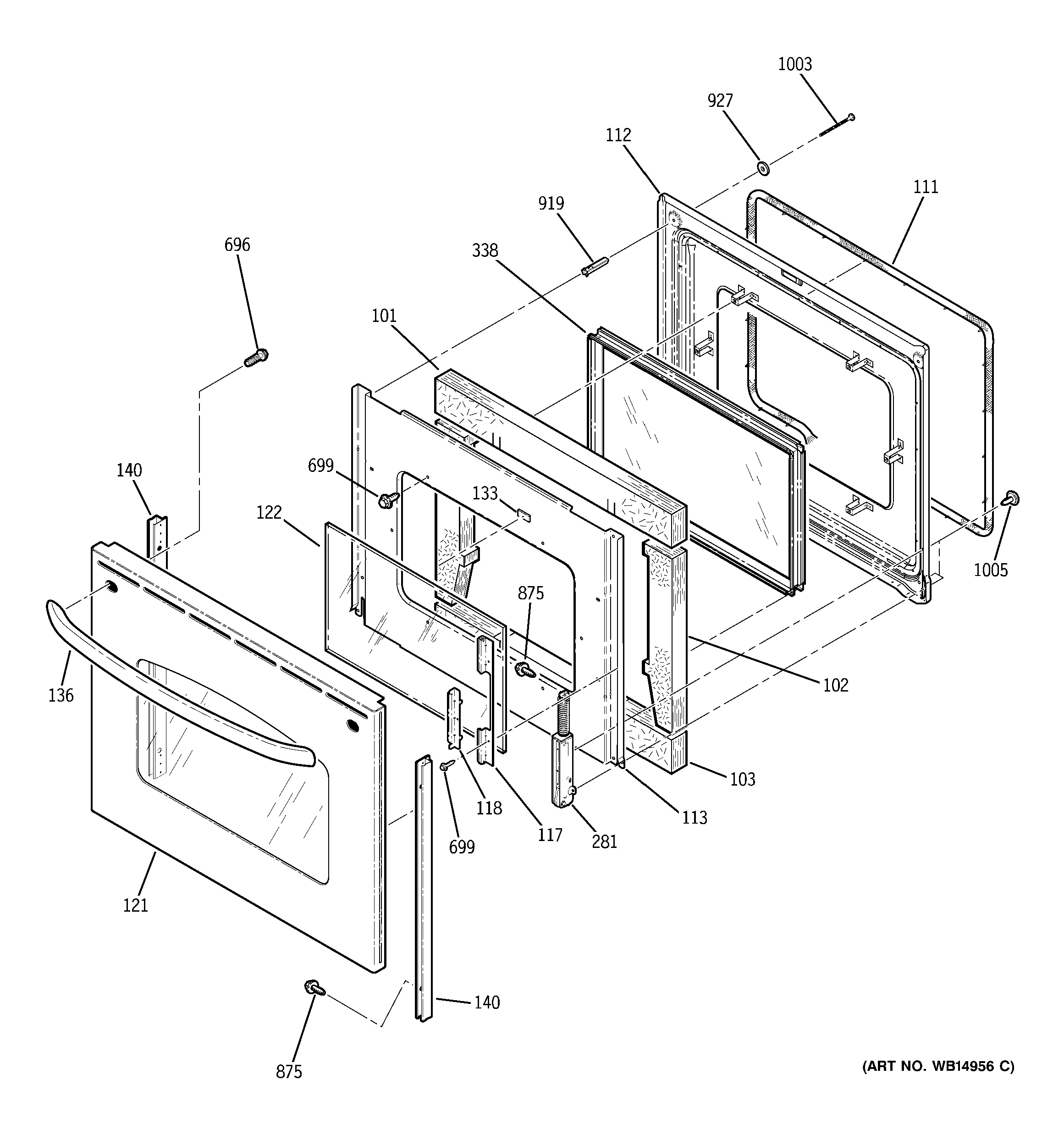 Assembly View for DOOR | JB700SN3SS