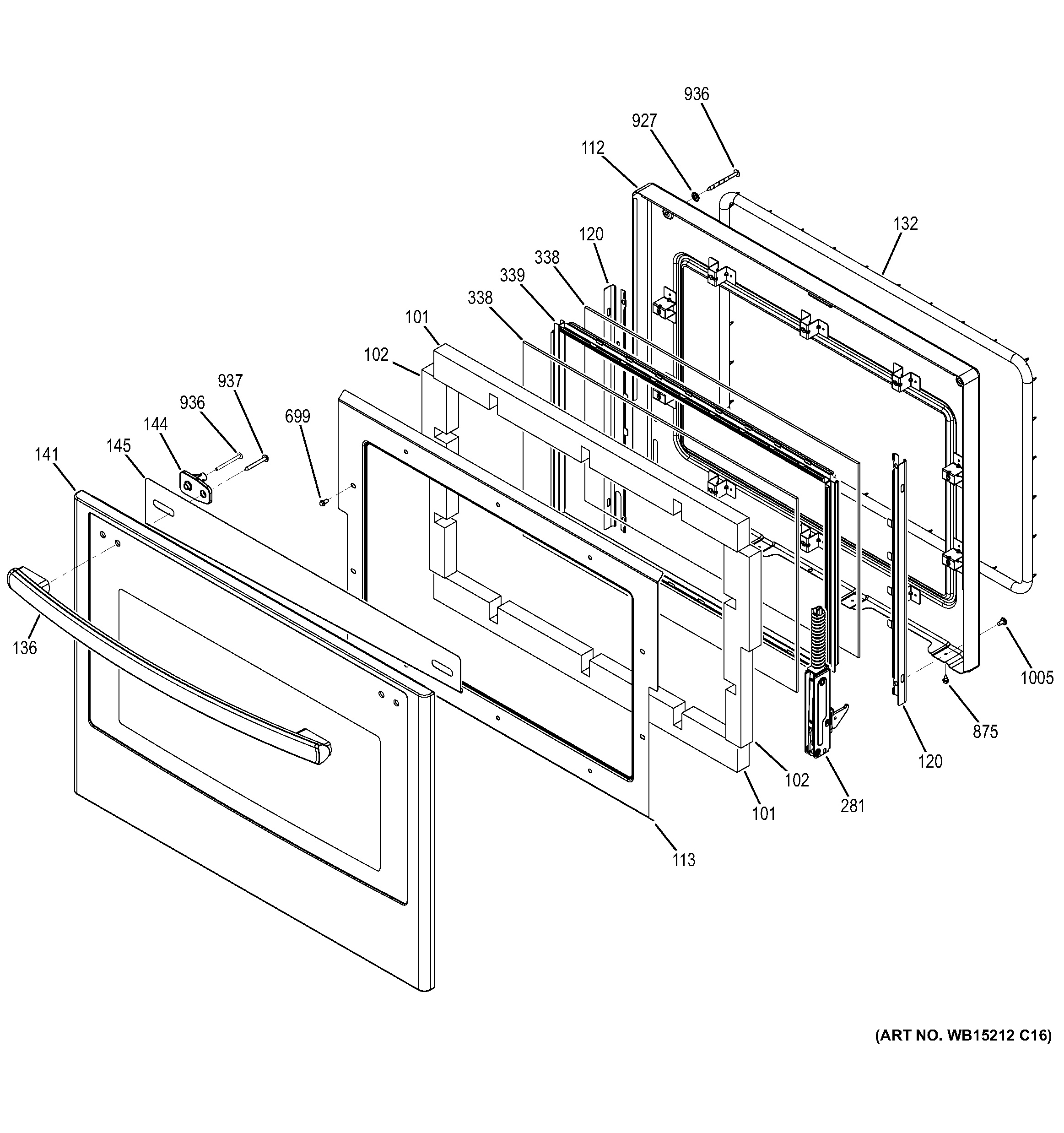 Assembly View for LOWER DOOR | JK3500DF3BB