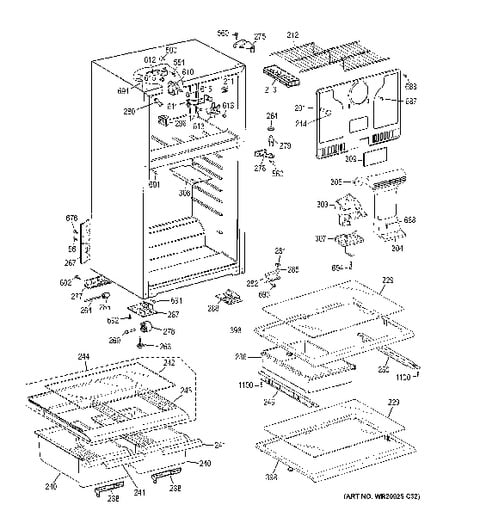Ge Refrigerator Parts Diagram