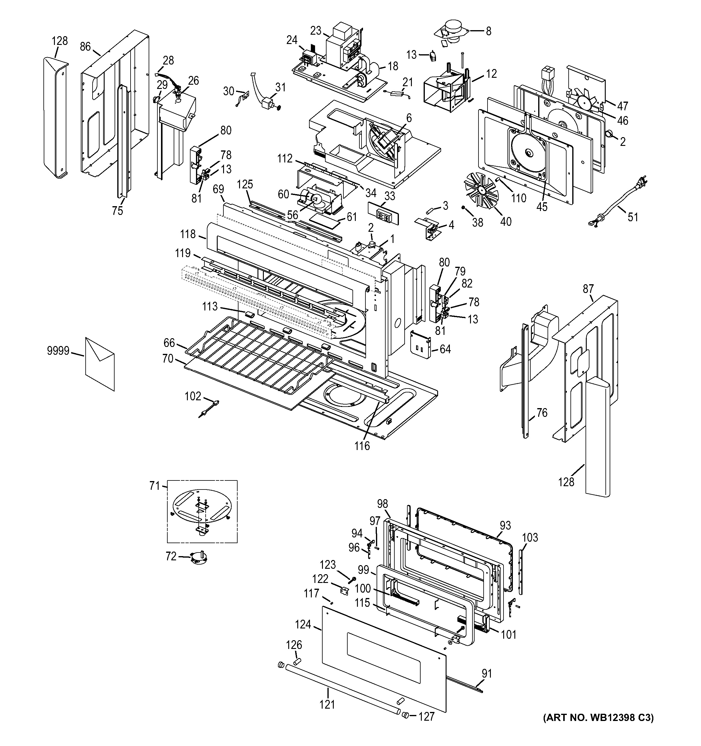 Assembly View for MICROWAVE | ZMC1095SF001