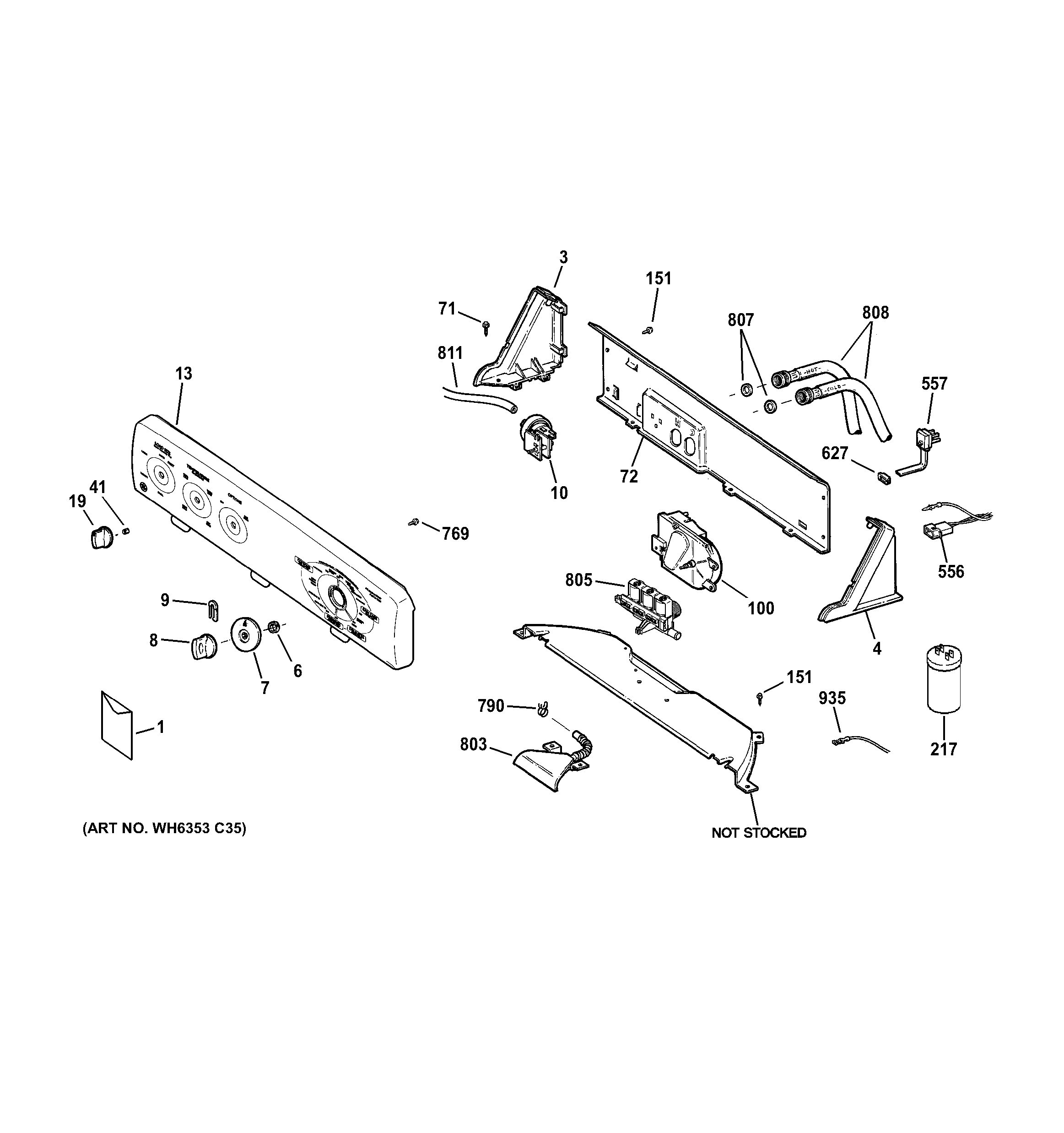 Assembly View for CONTROLS & BACKSPLASH | WHDSR109J6WW
