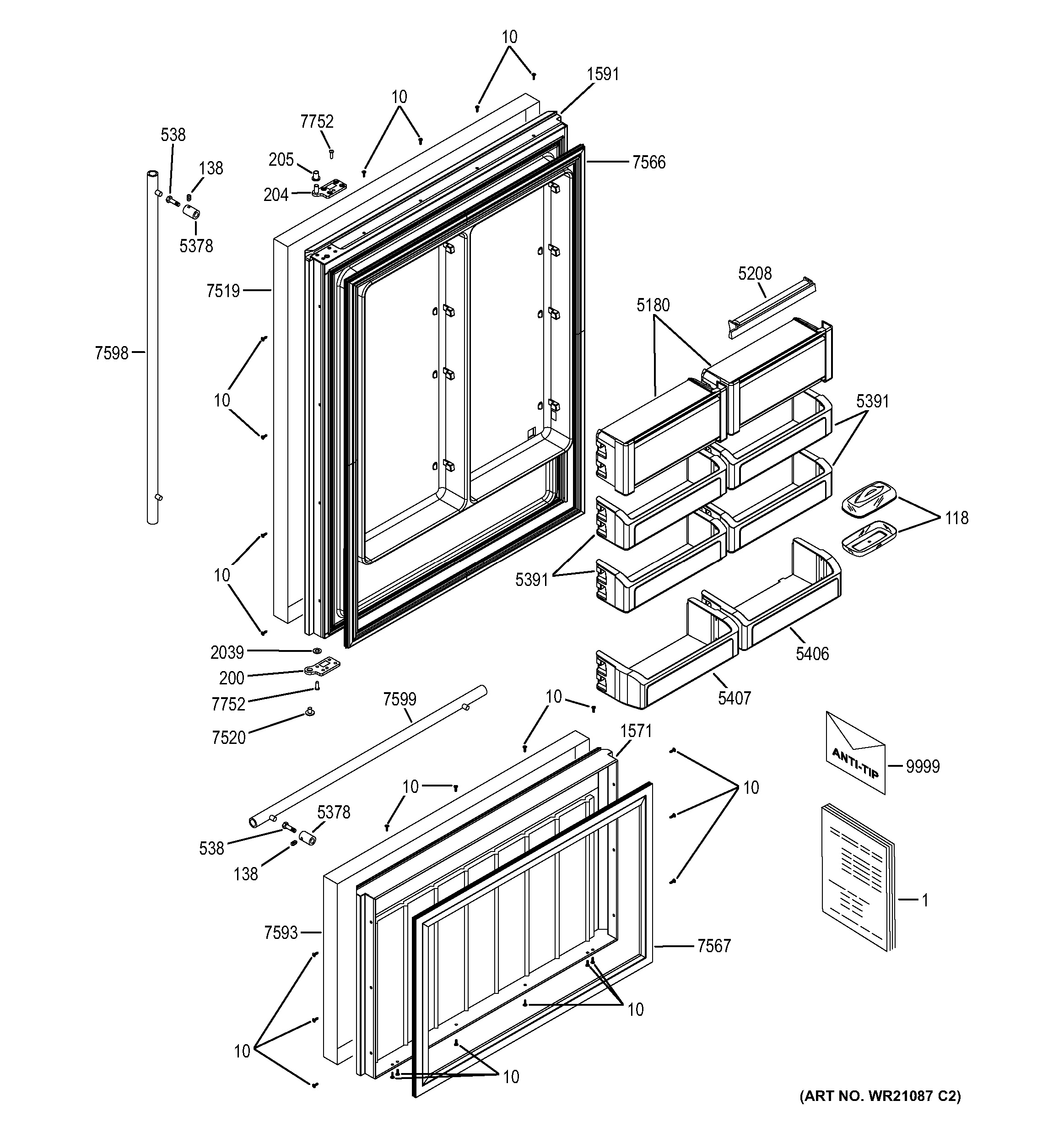 Assembly View for DOORS | ZICS360NHALH