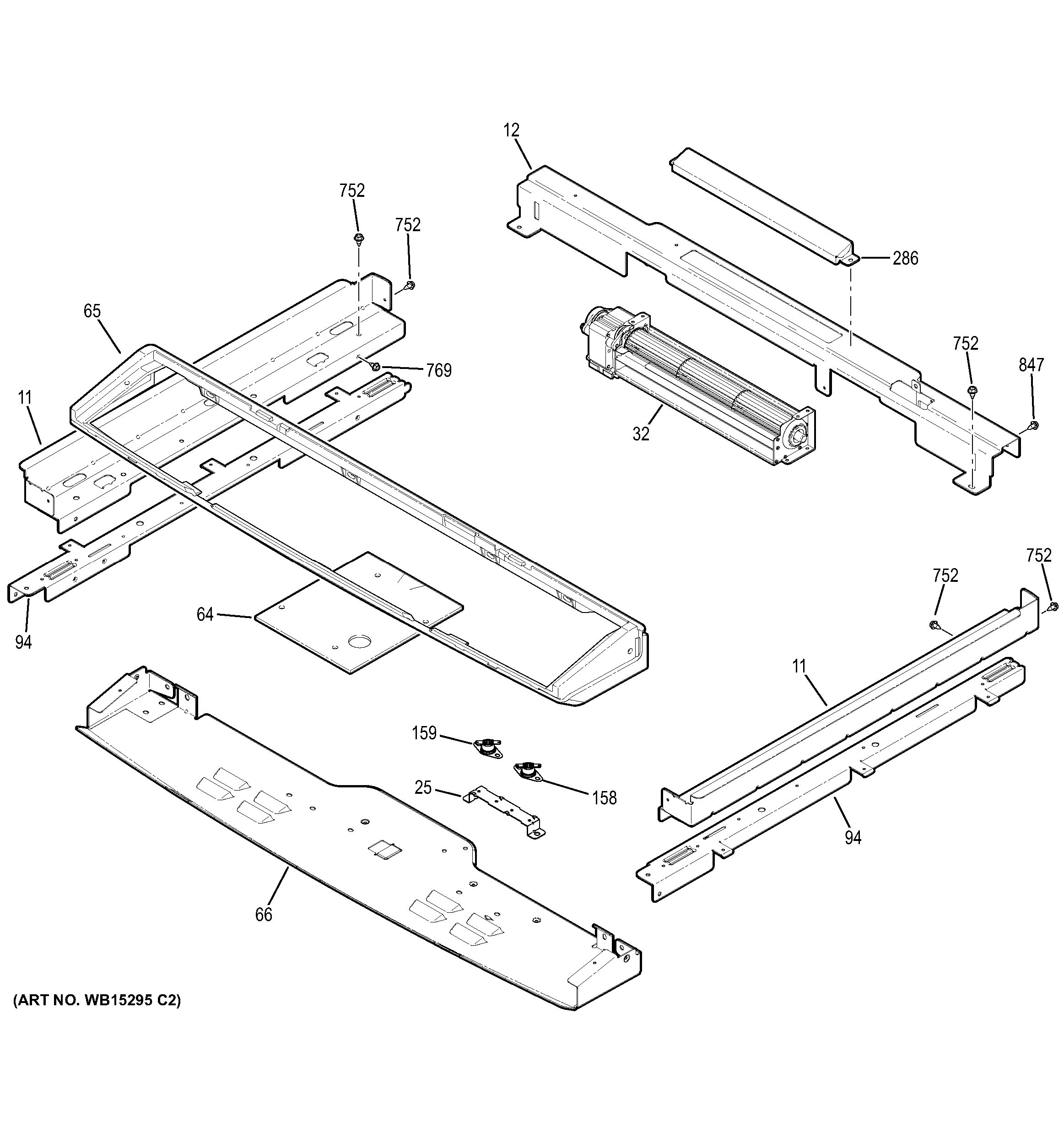 Assembly View for COOLING FAN PS950SF2SS