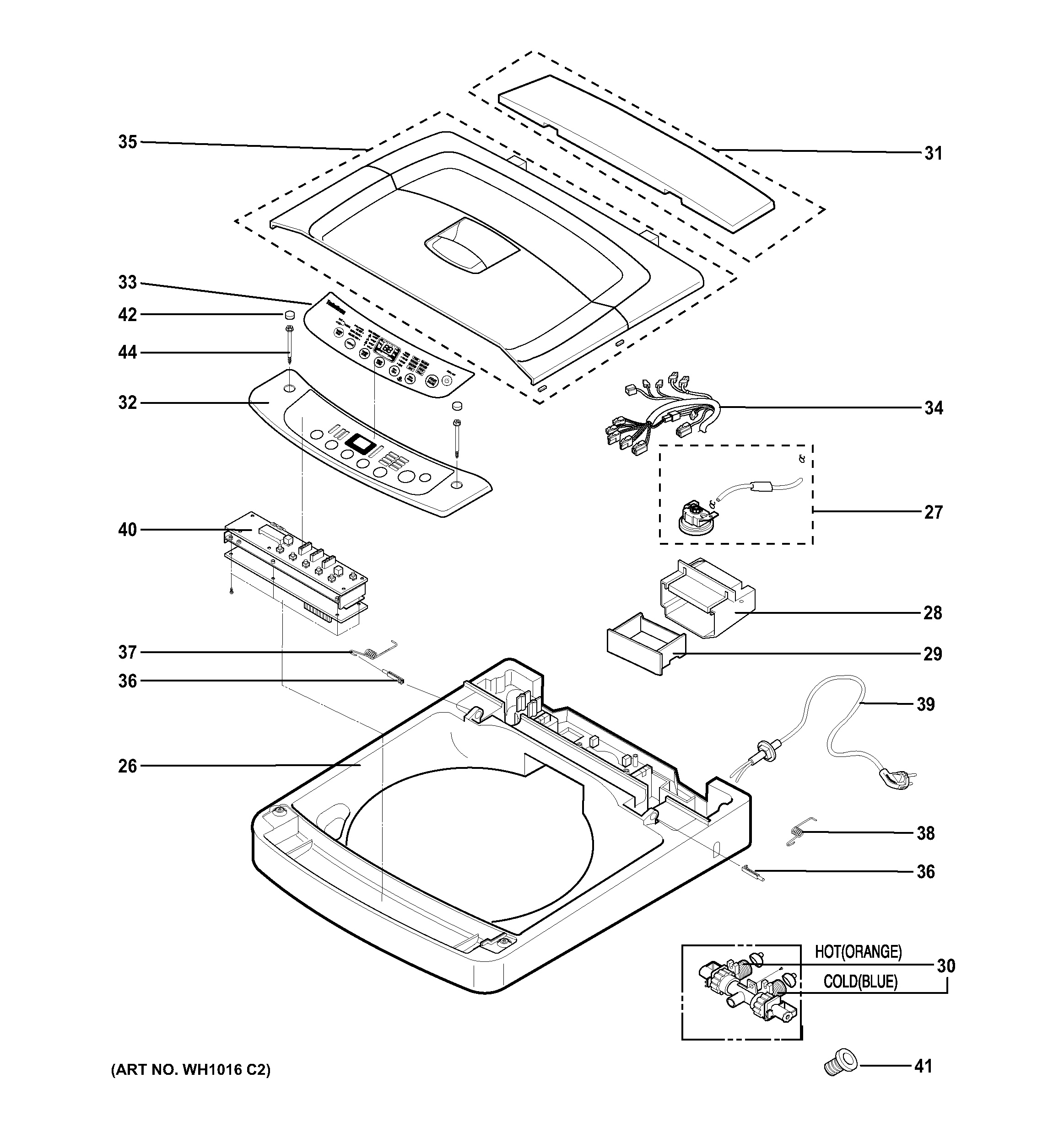 Assembly View for CONTROLS & TOP PANEL | WSLS1500H0WW