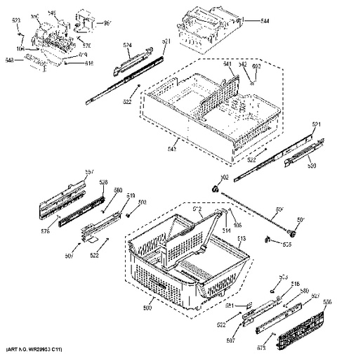 Réserve glaçons réfrigérateur américain RCA LG 5075JA1008B