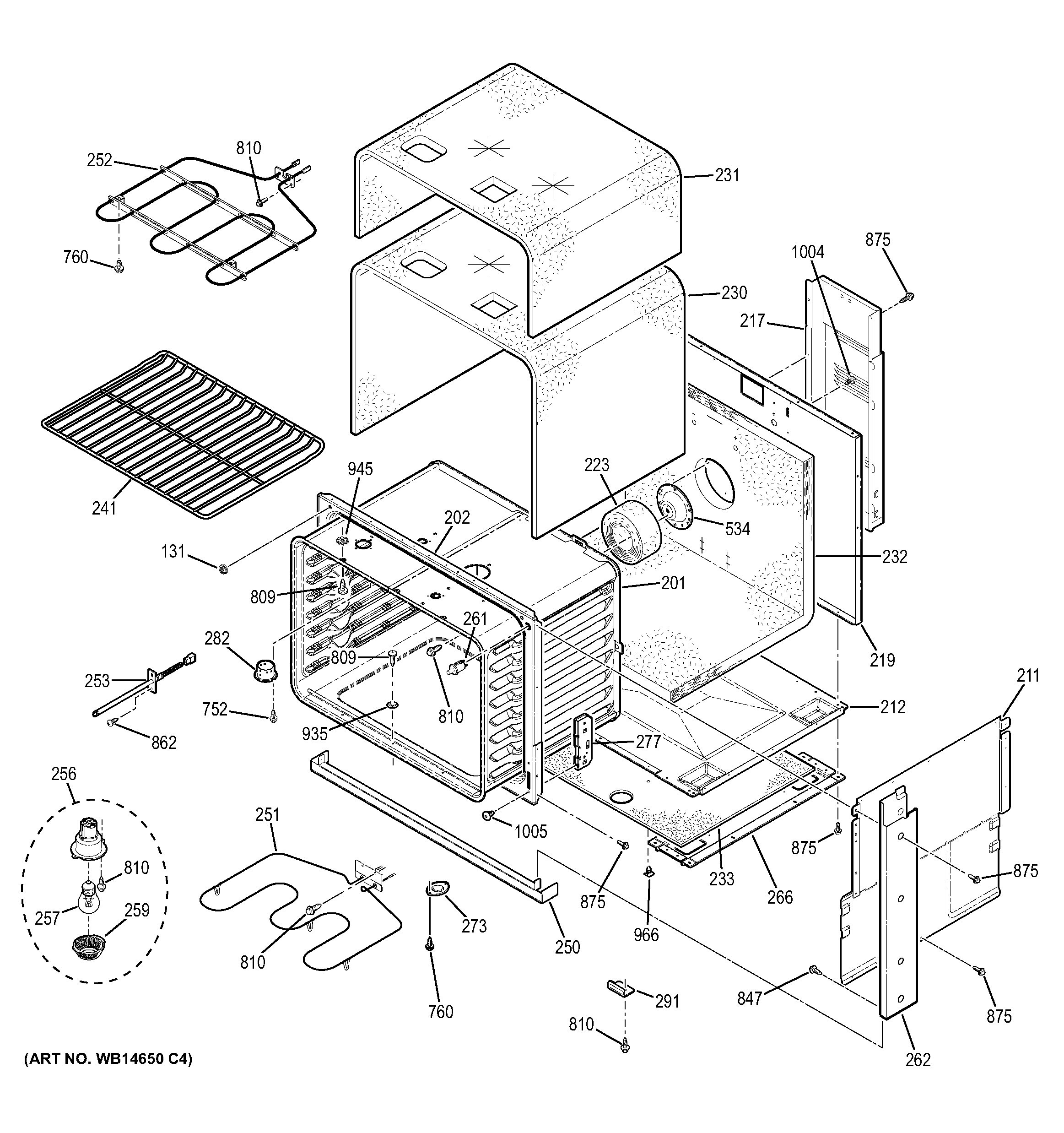 Assembly View for BODY PARTS | JD630SF2SS