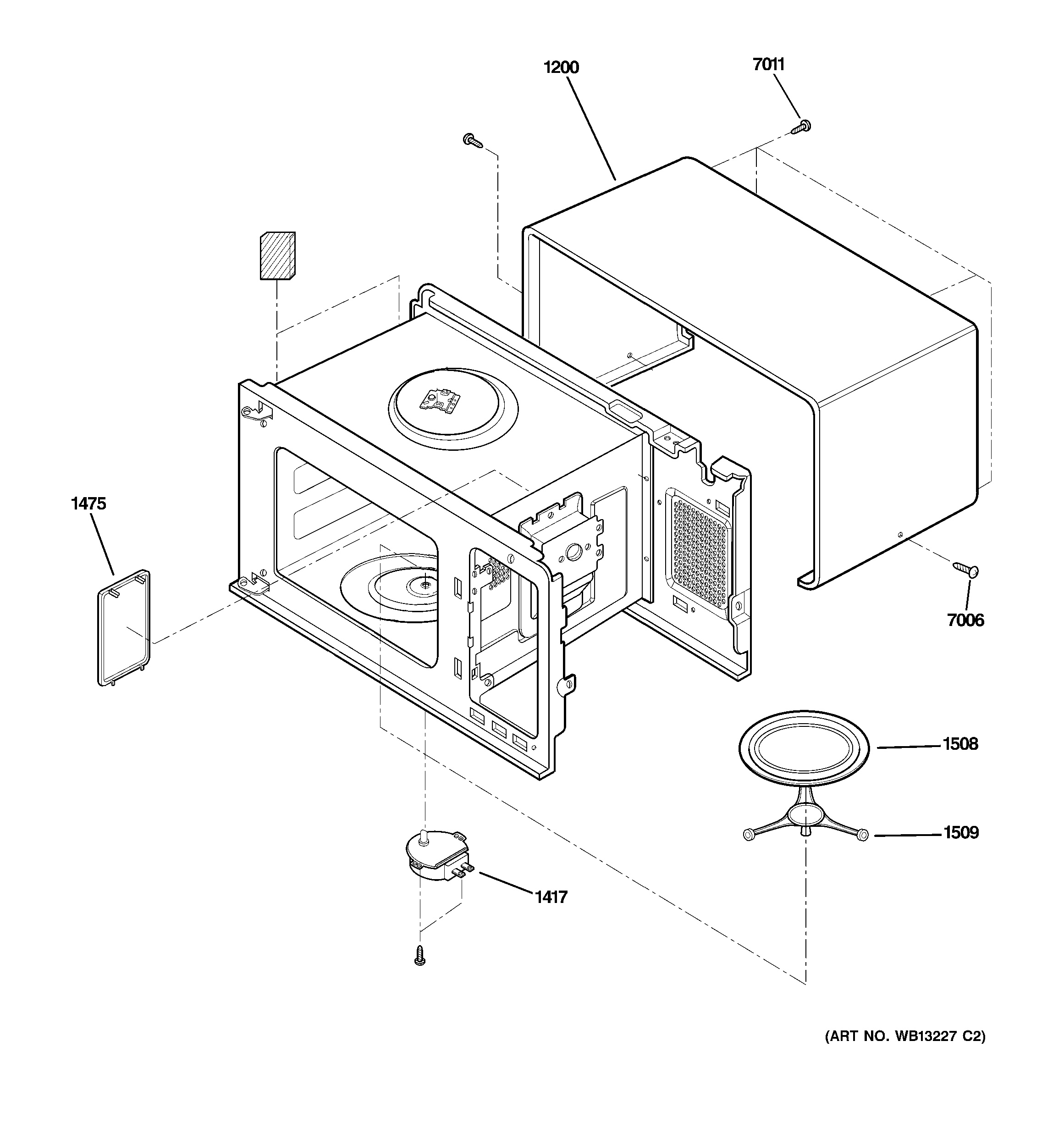Assembly View for OVEN CAVITY PARTS JES2051DN1BB