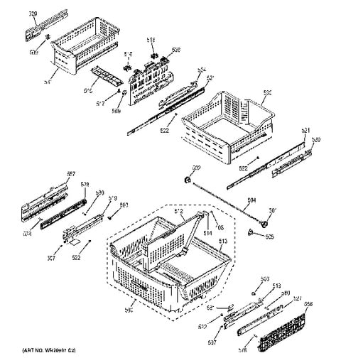 ge cafe refrigerator accessories