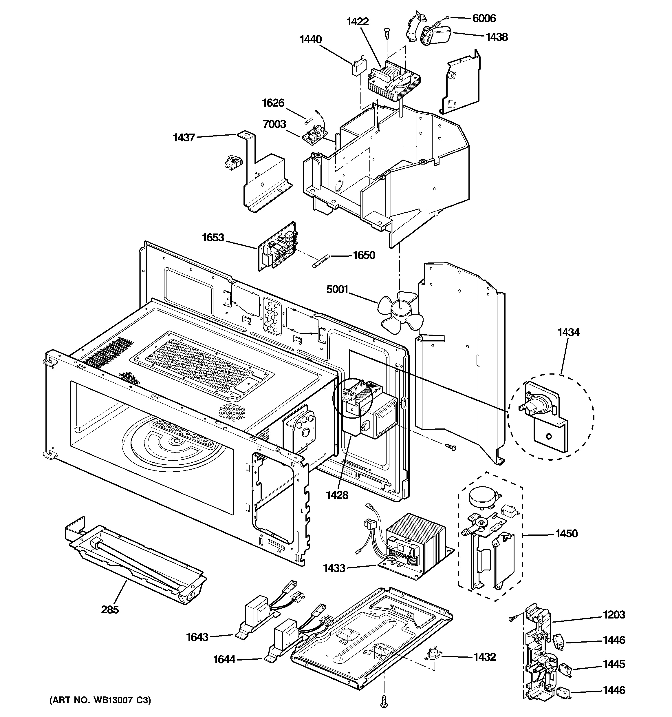 Assembly View for INTERIOR PARTS (1) | SCA1000HBB04