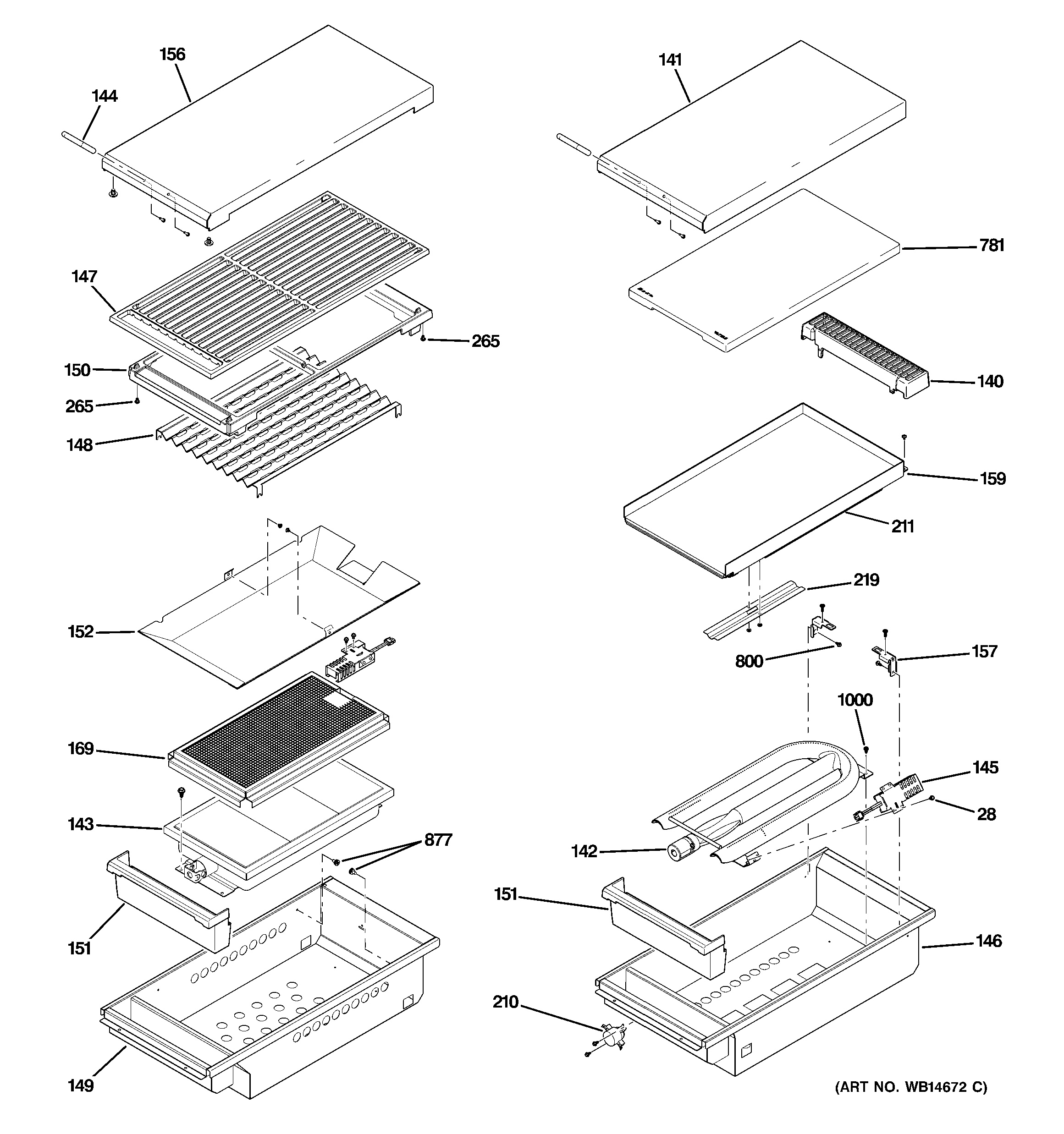 Assembly View for GRILL & GRIDDLE ASSEMBLY ZDP486NDP1SS