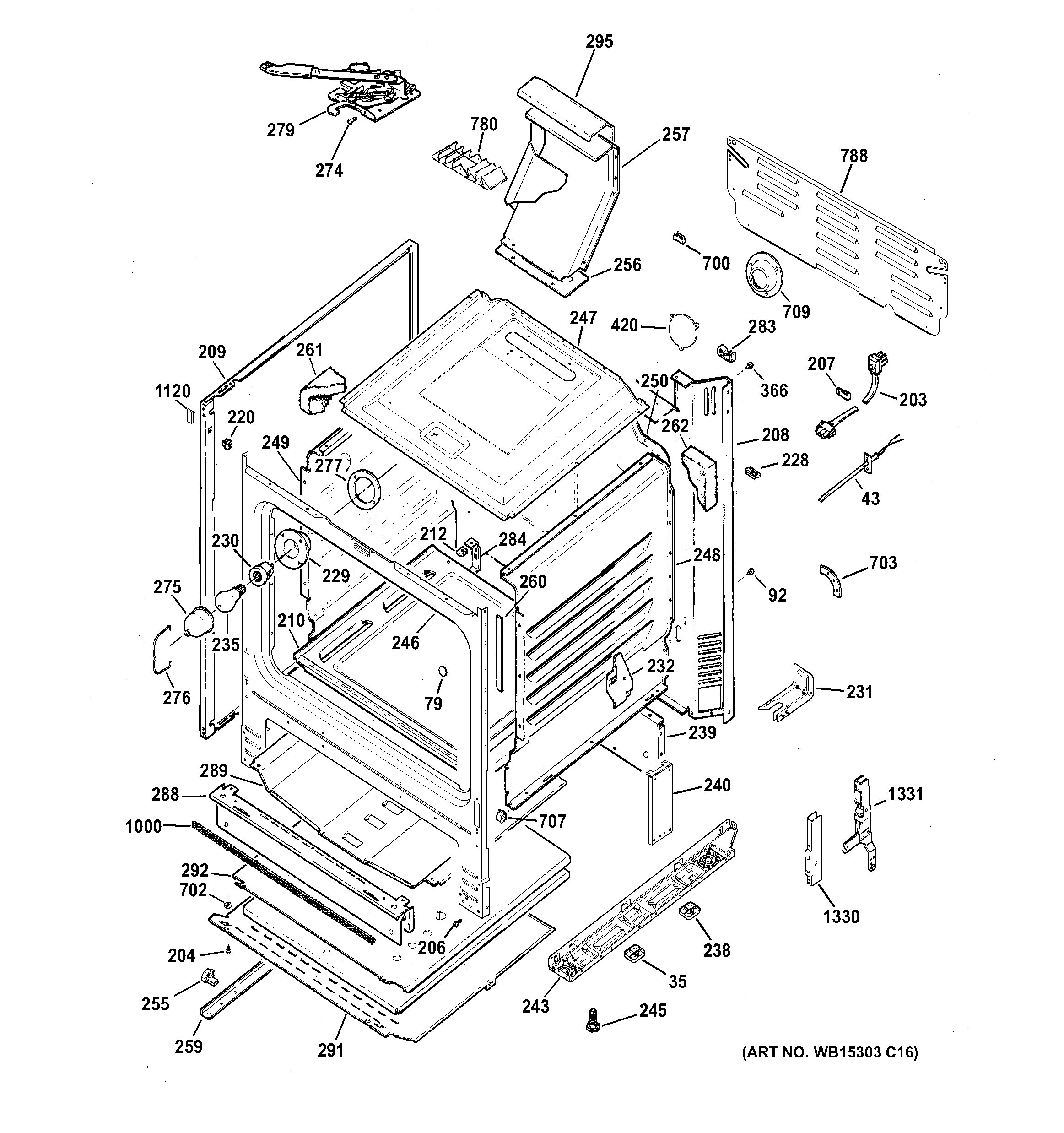 Assembly View for BODY PARTS | JGB630REF4SS