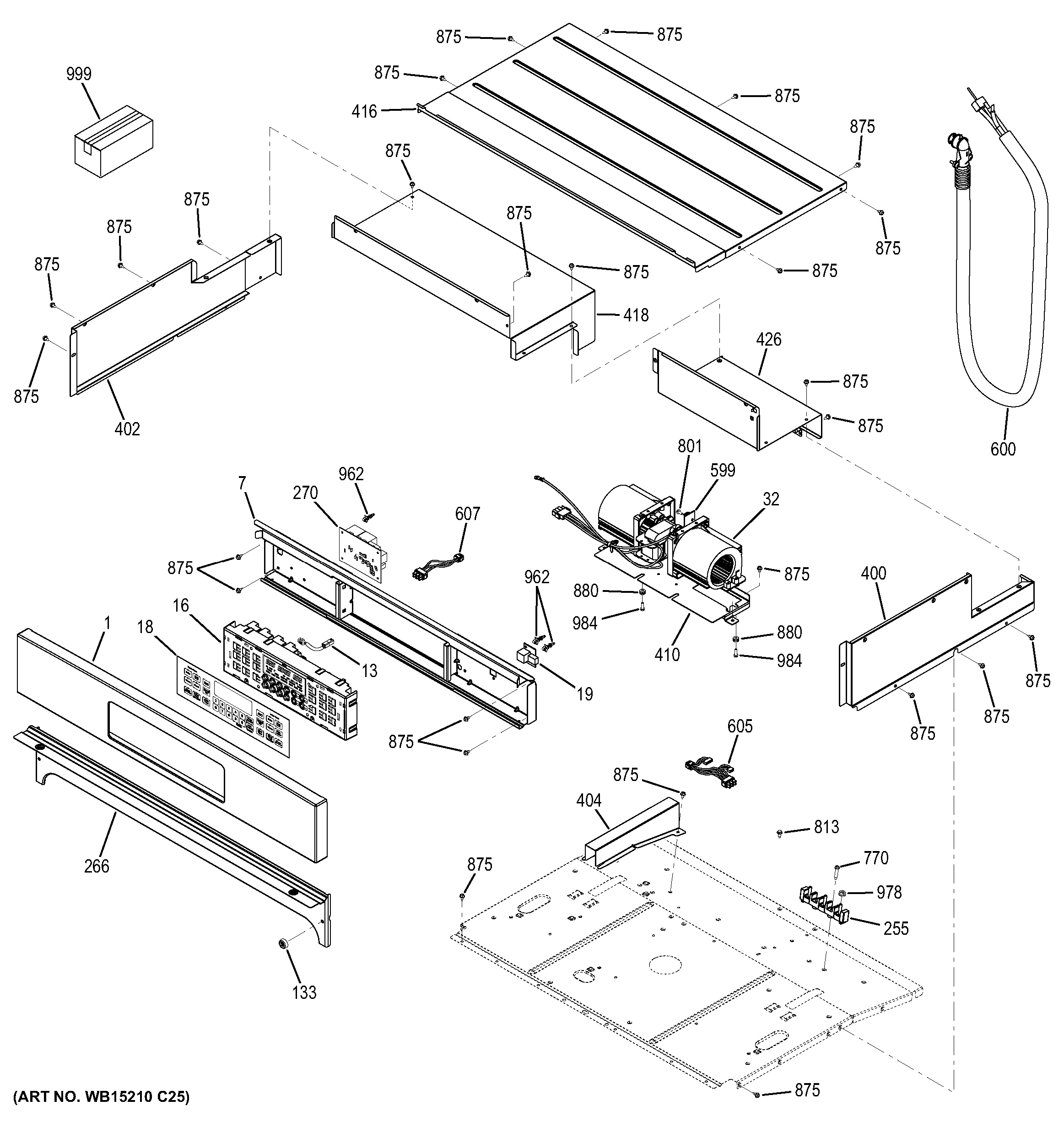 Assembly View for CONTROL PANEL | JT3500DF3BB