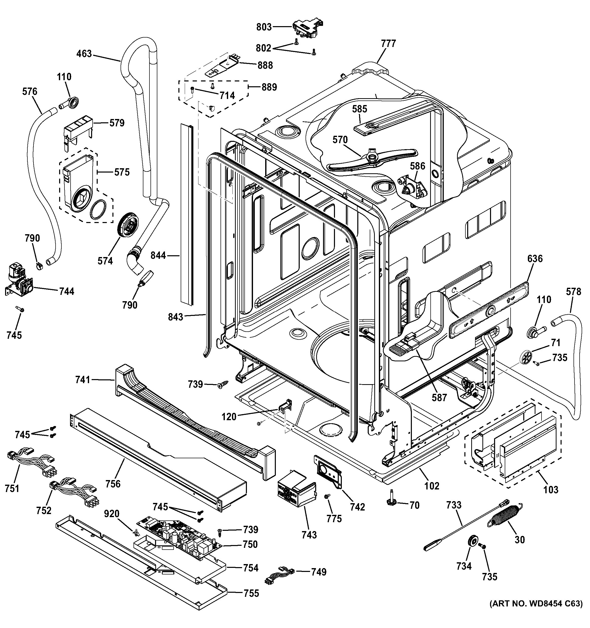 Assembly View for BODY PARTS | GDT740SIF2II