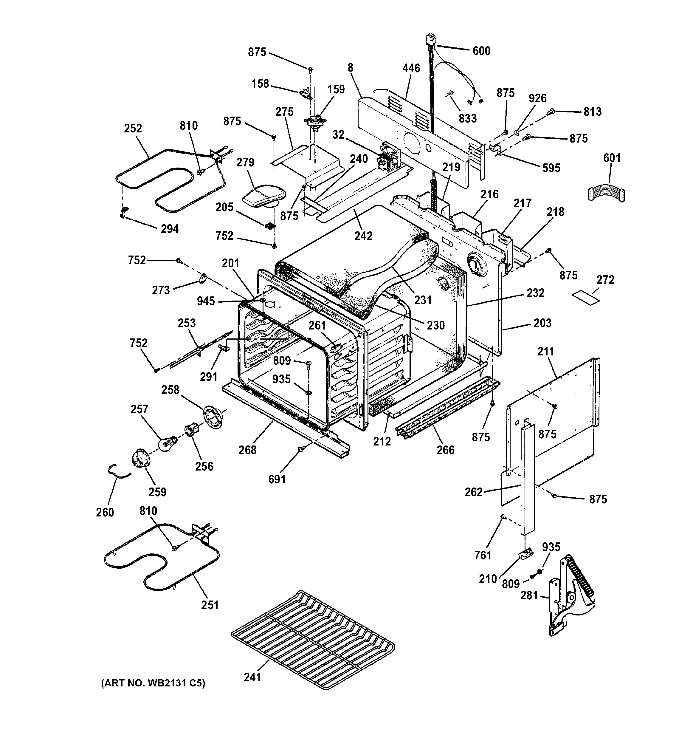 Assembly View for BODY PARTS | JM250DF1WW