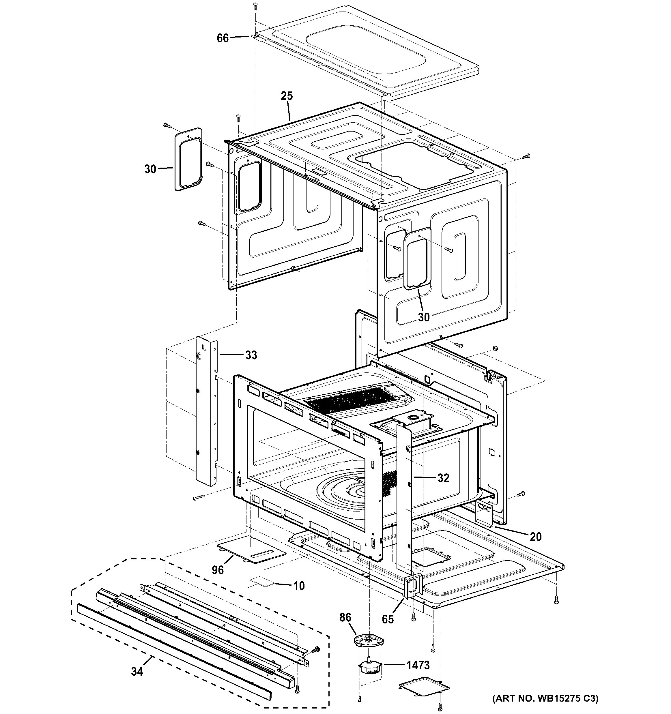 Assembly View for OVEN CAVITY PARTS PSB9120SF2SS