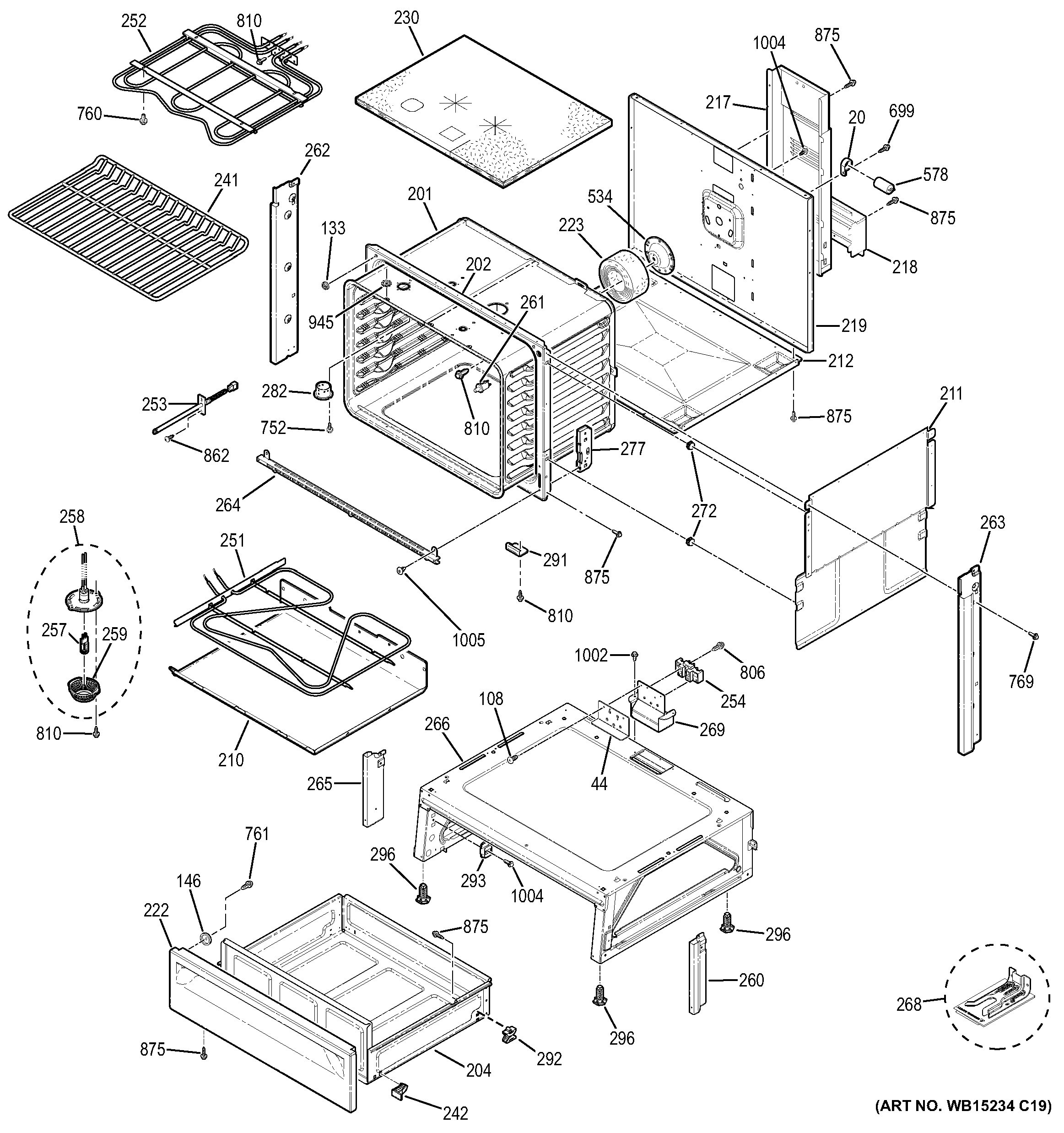 Assembly View for BODY PARTS | JS750EF1ES