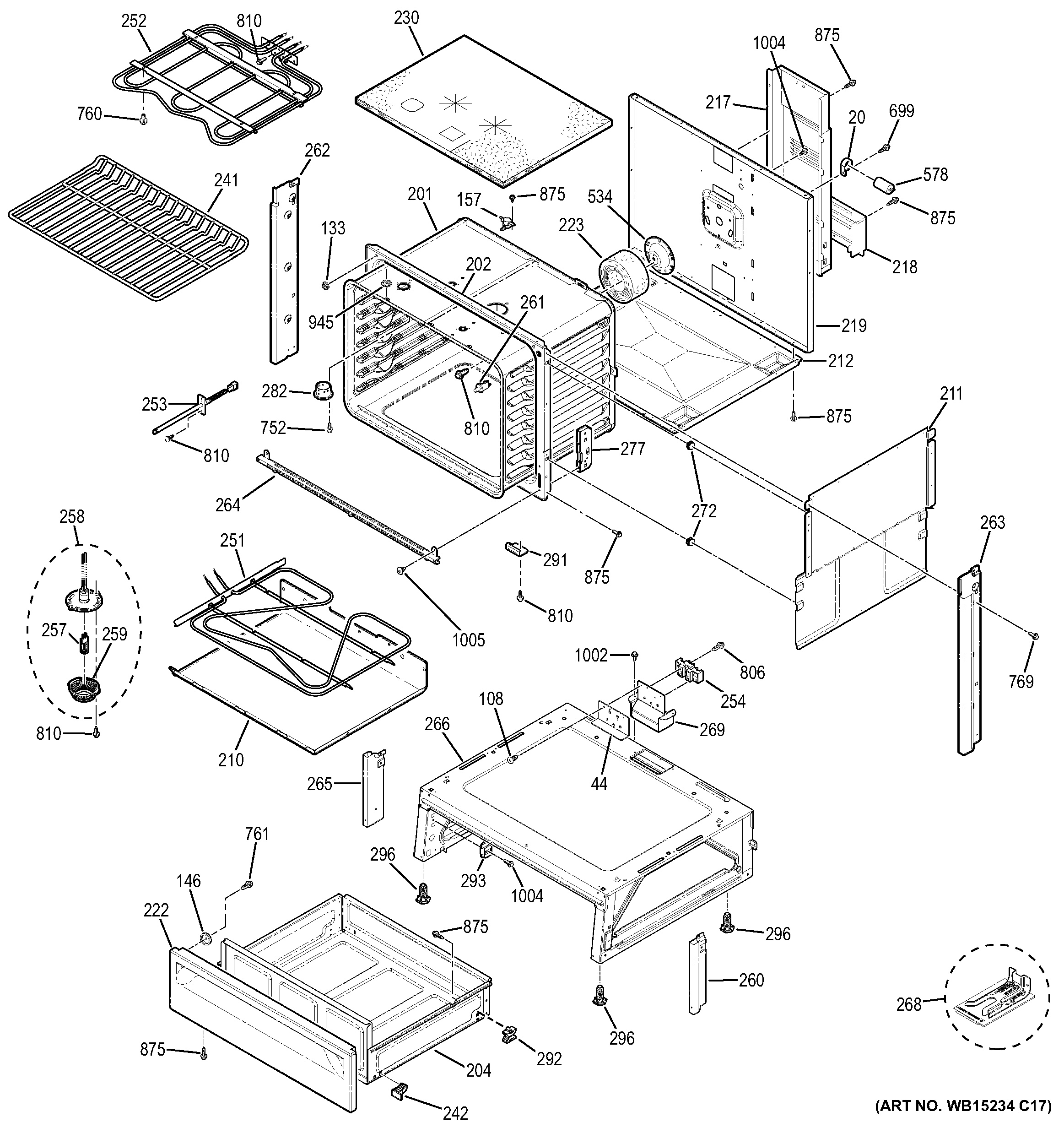 Assembly View for BODY PARTS | JS750SF2SS