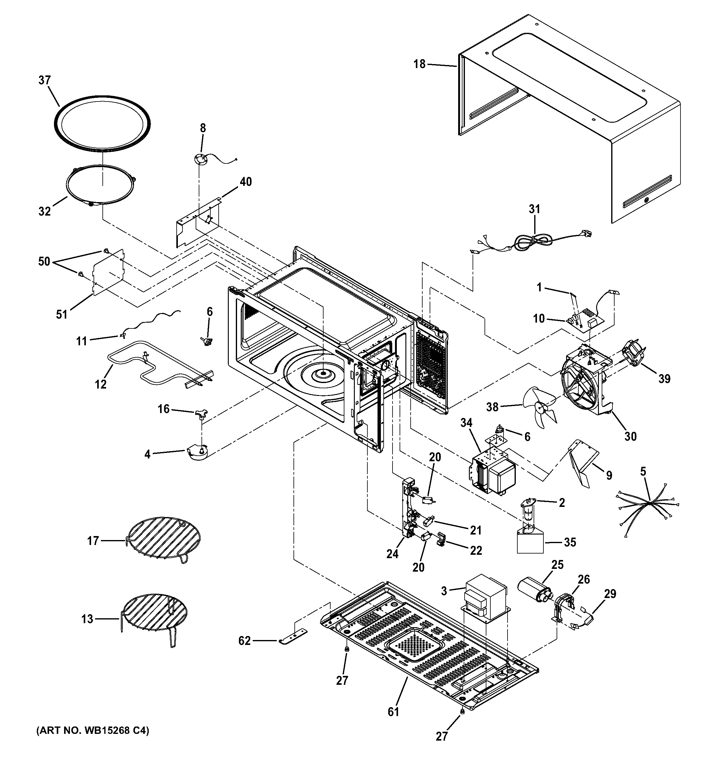 Assembly View For Oven Cavity Parts Peb Sj Ss