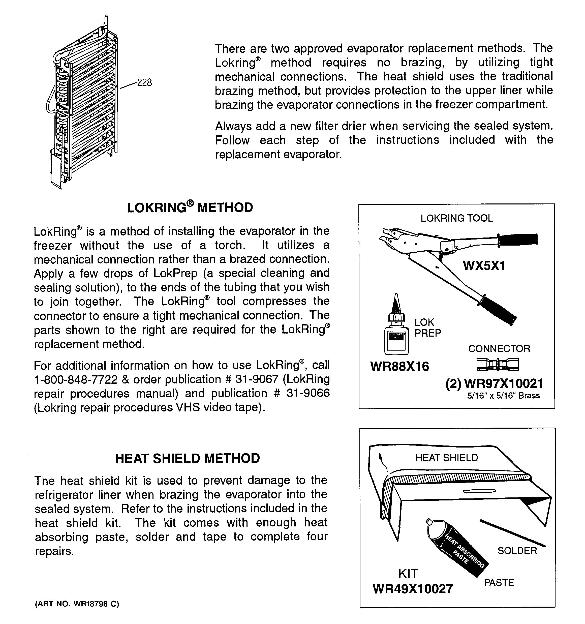 Assembly View for EVAPORATOR INSTRUCTIONS GSE25GSHECSS