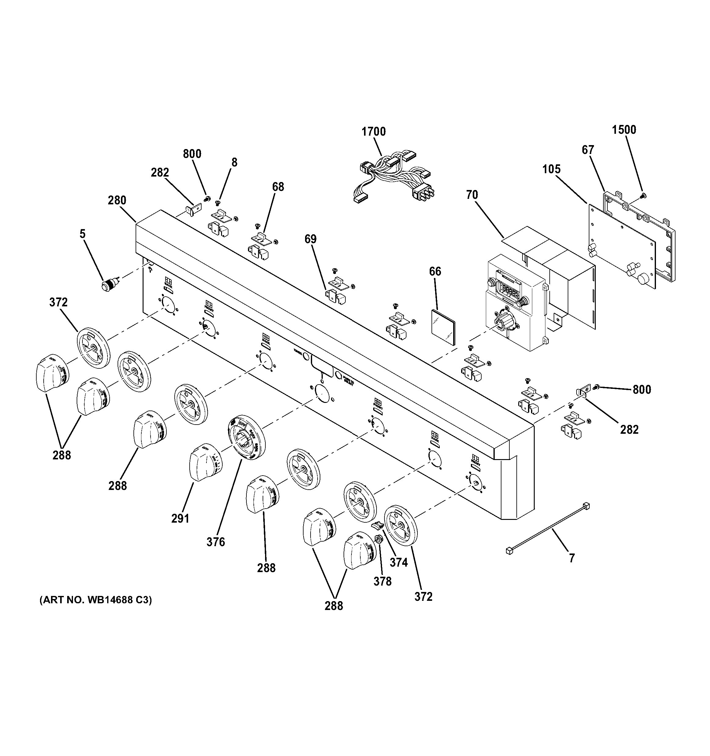 Assembly View for CONTROL PANEL | ZGP366NR4SS