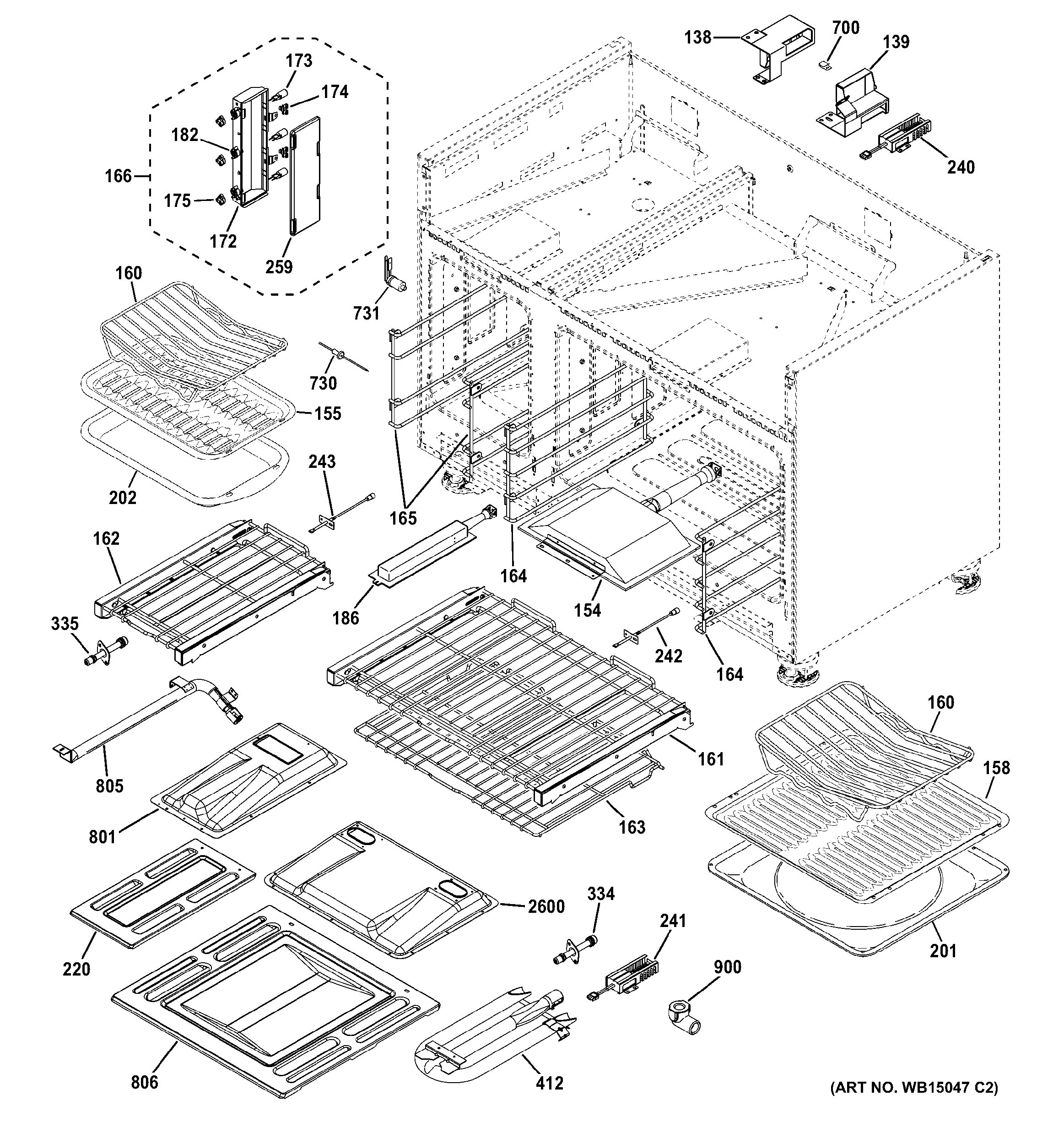 Assembly View for OVEN CAVITY PARTS ZGP486NDR5SS