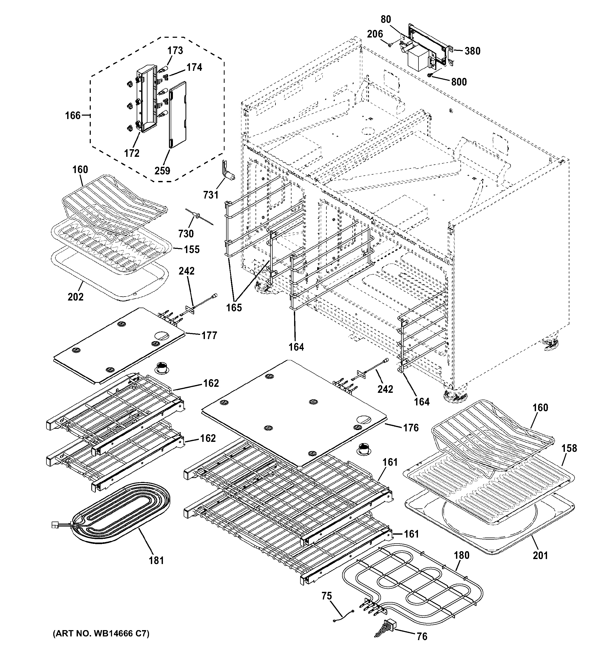 Assembly View for OVEN CAVITY PARTS ZDP486NDP8SS