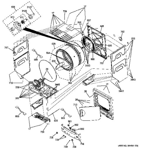 kenmore stackable washer dryer diagram