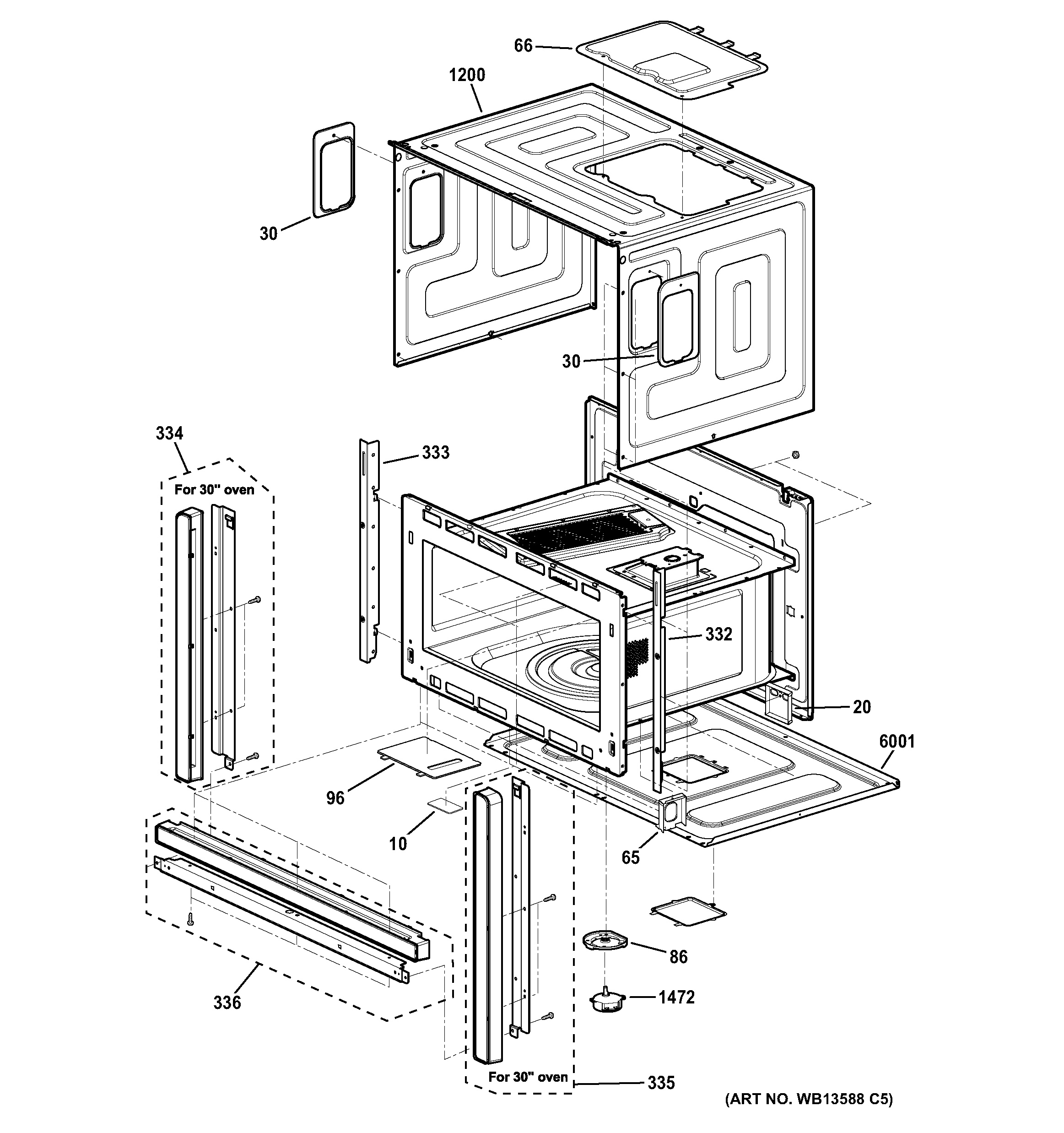 Assembly View for OVEN CAVITY PARTS ZSC1001J2SS