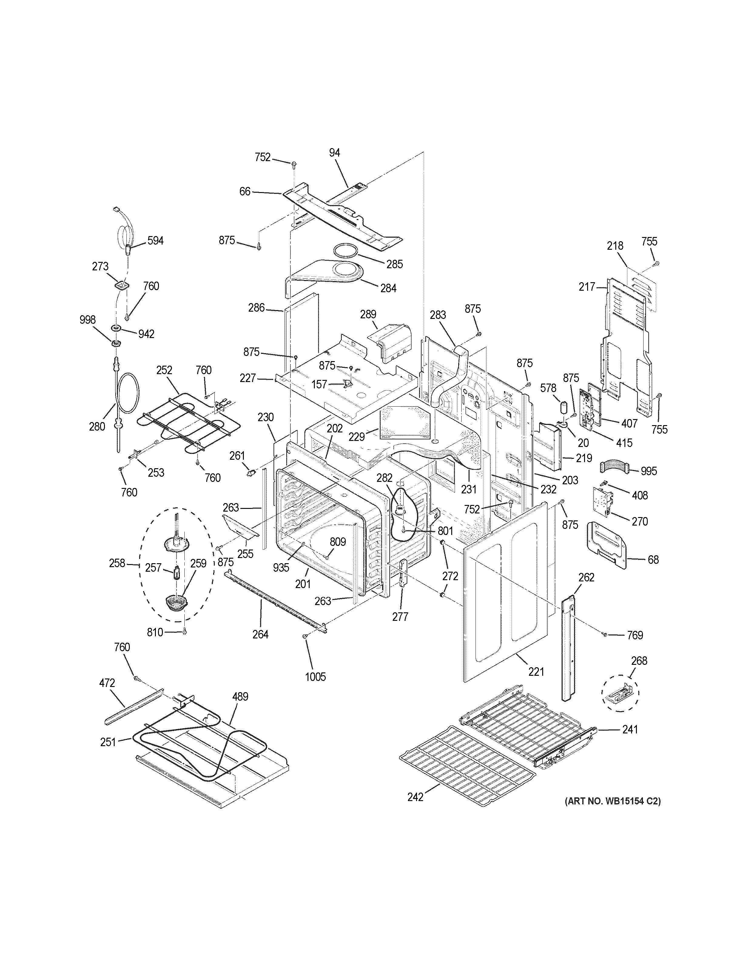 Assembly View for BODY PARTS | PHS925ST1SS