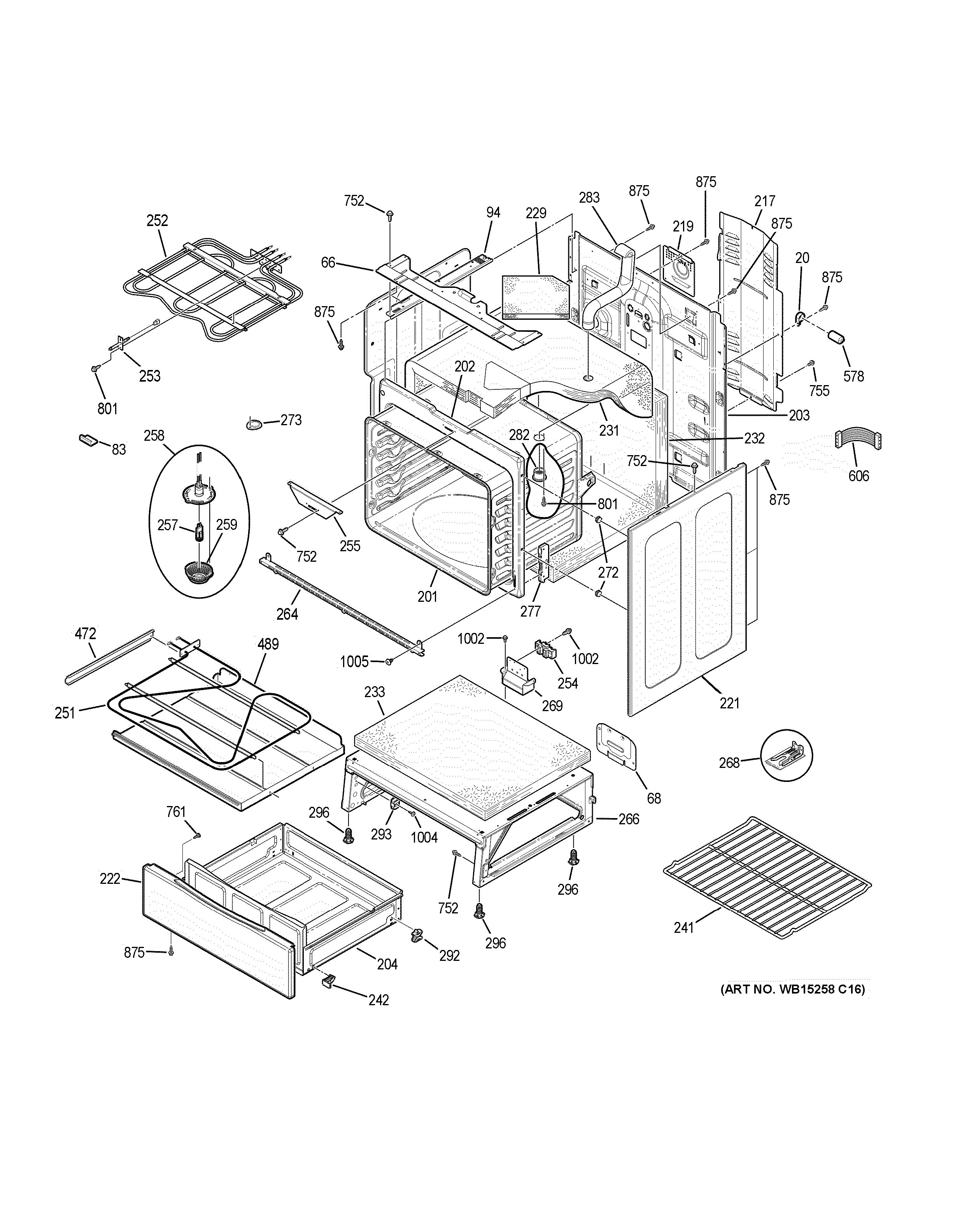 Assembly View for BODY PARTS | JB750SJ1SS