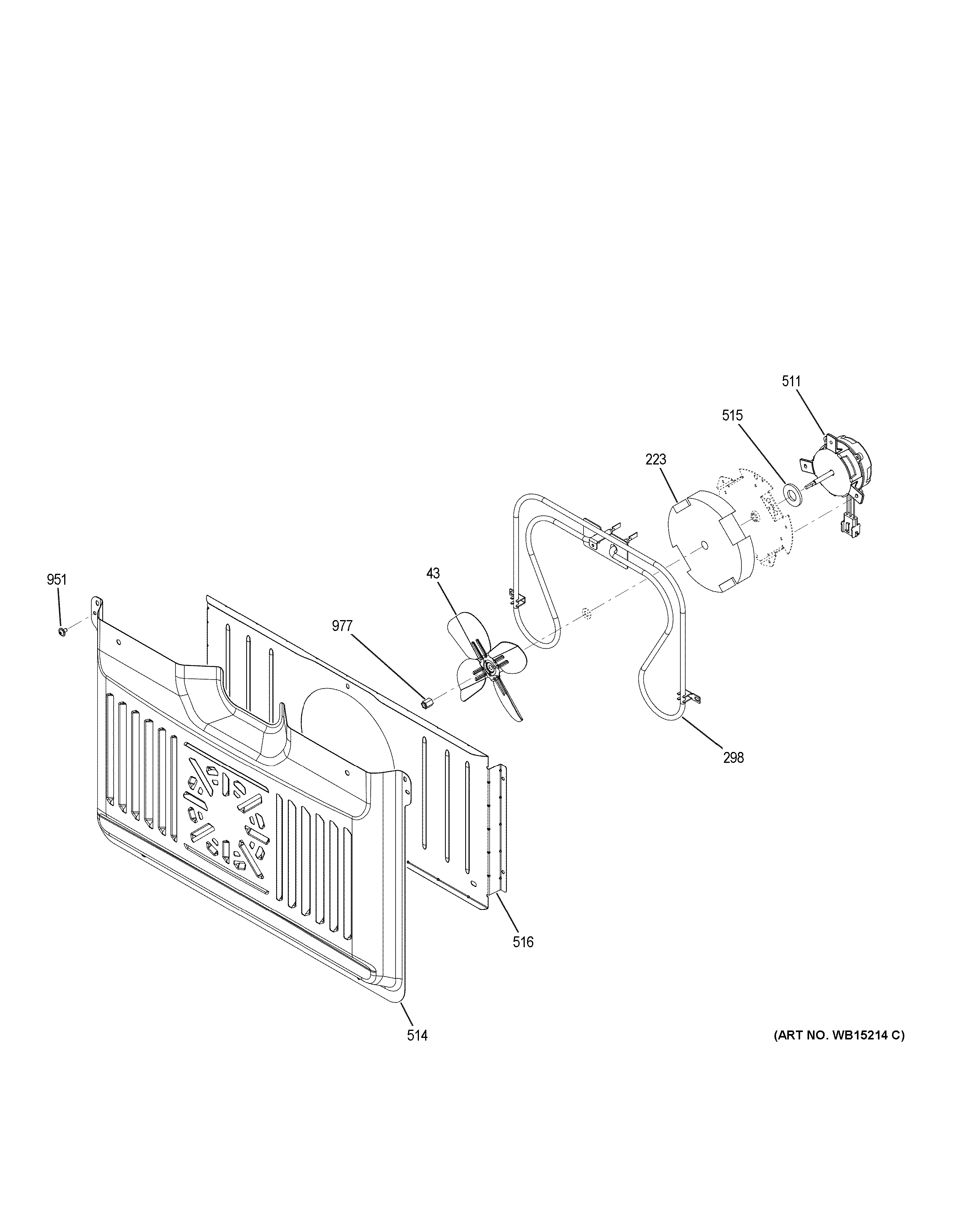 Assembly View for CONVECTION FAN PT7550SF5SS