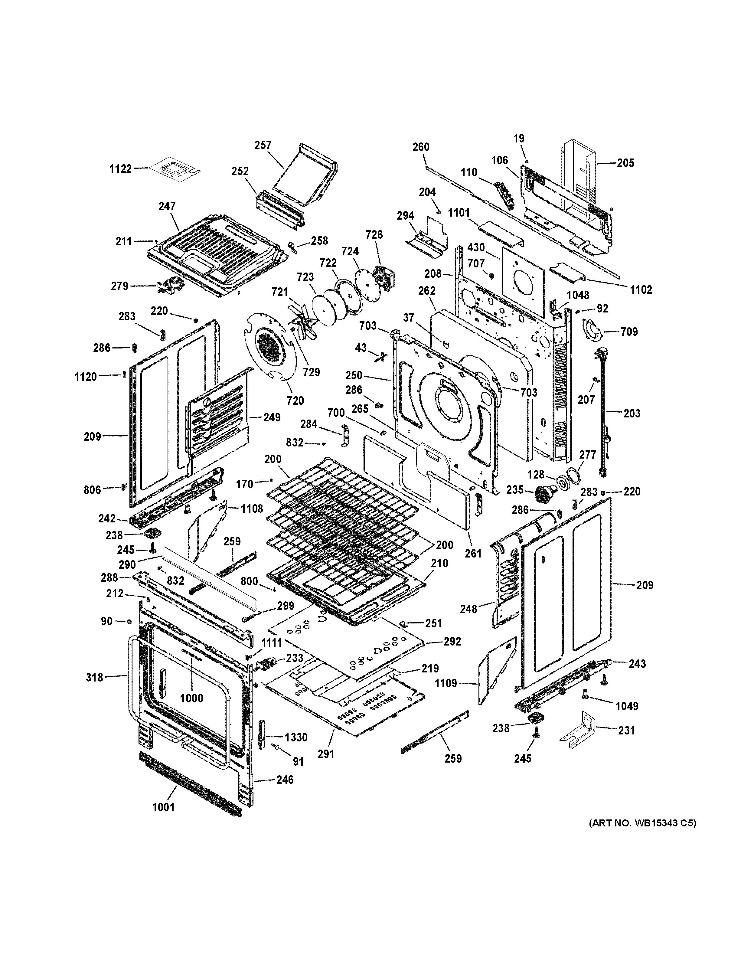 Assembly View for BODY PARTS | JGS750EEF5ES