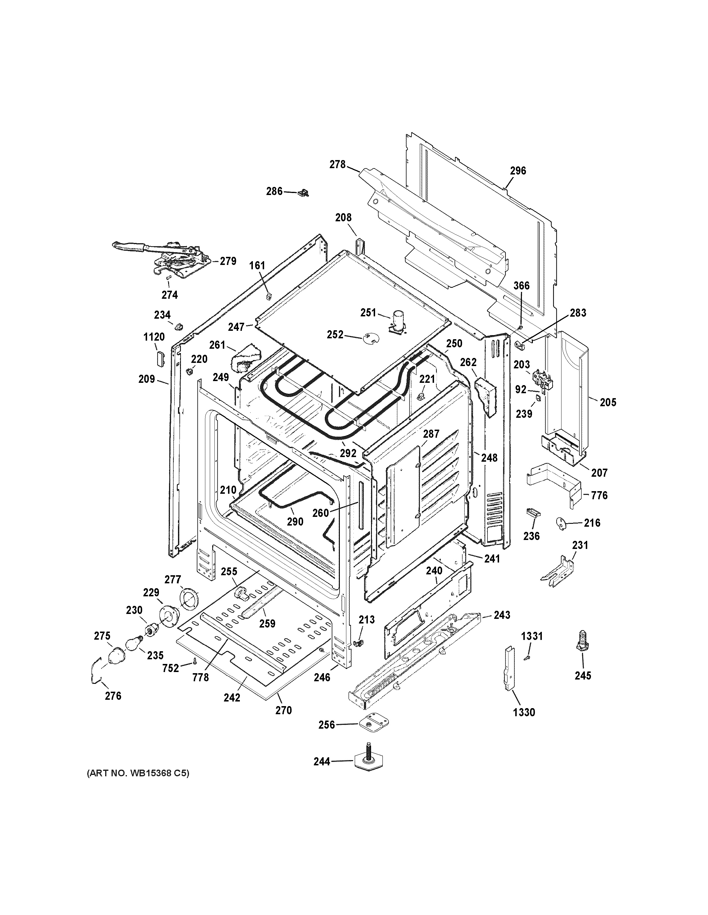 Assembly View for BODY PARTS | JB450DF2WW