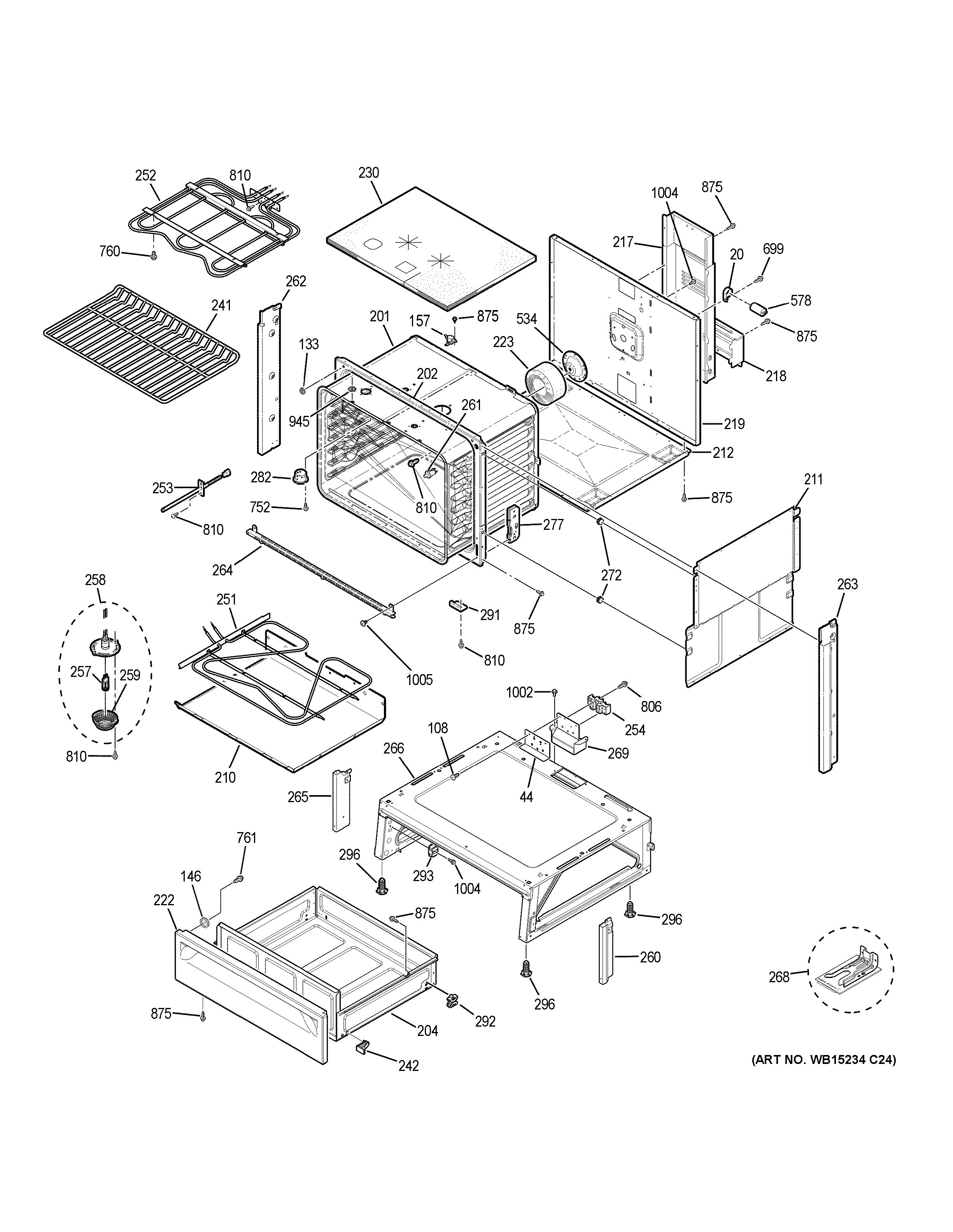 Assembly View for BODY PARTS | JS750SF1SS