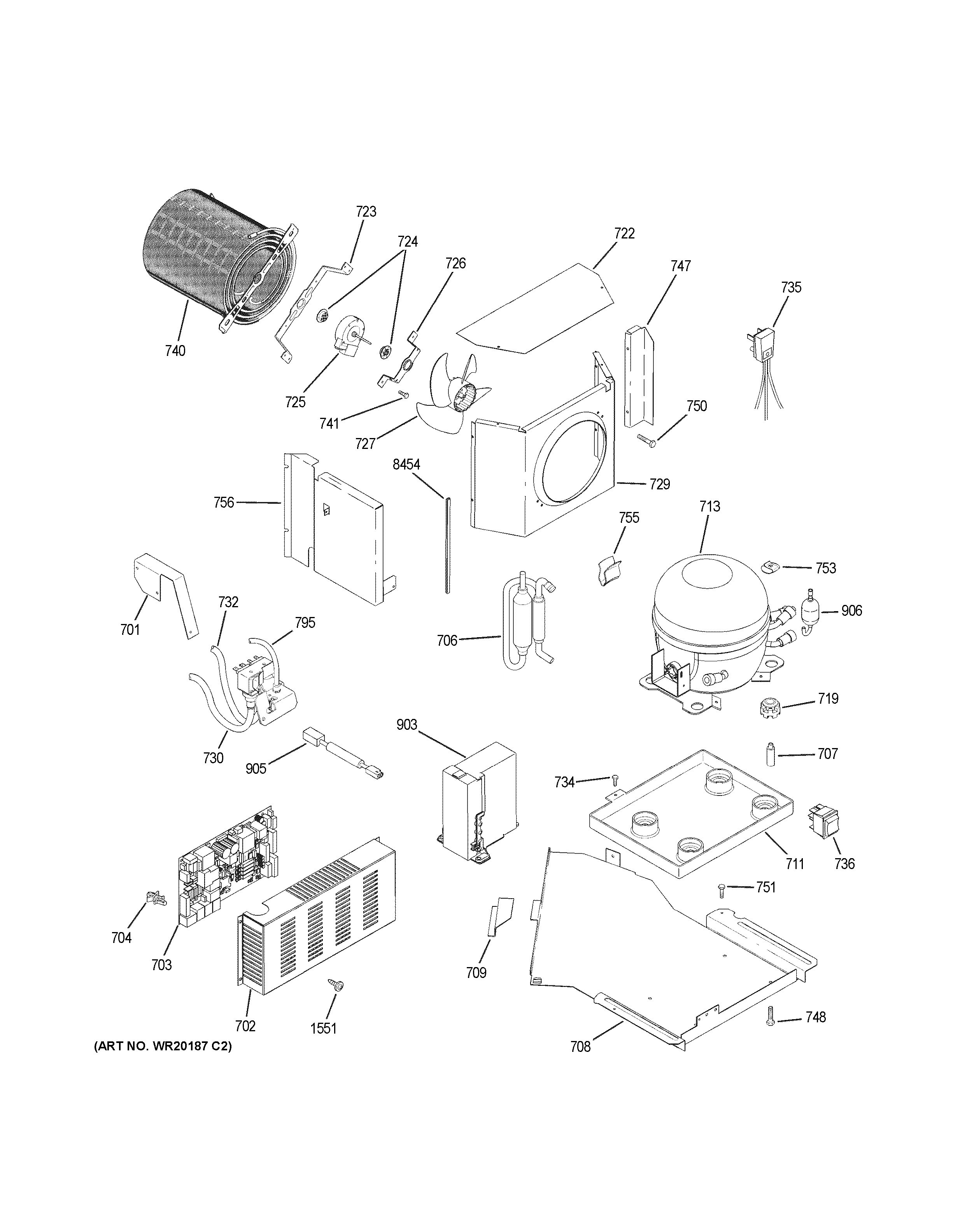 Assembly View for MACHINE COMPARTMENT | ZISB420DRK