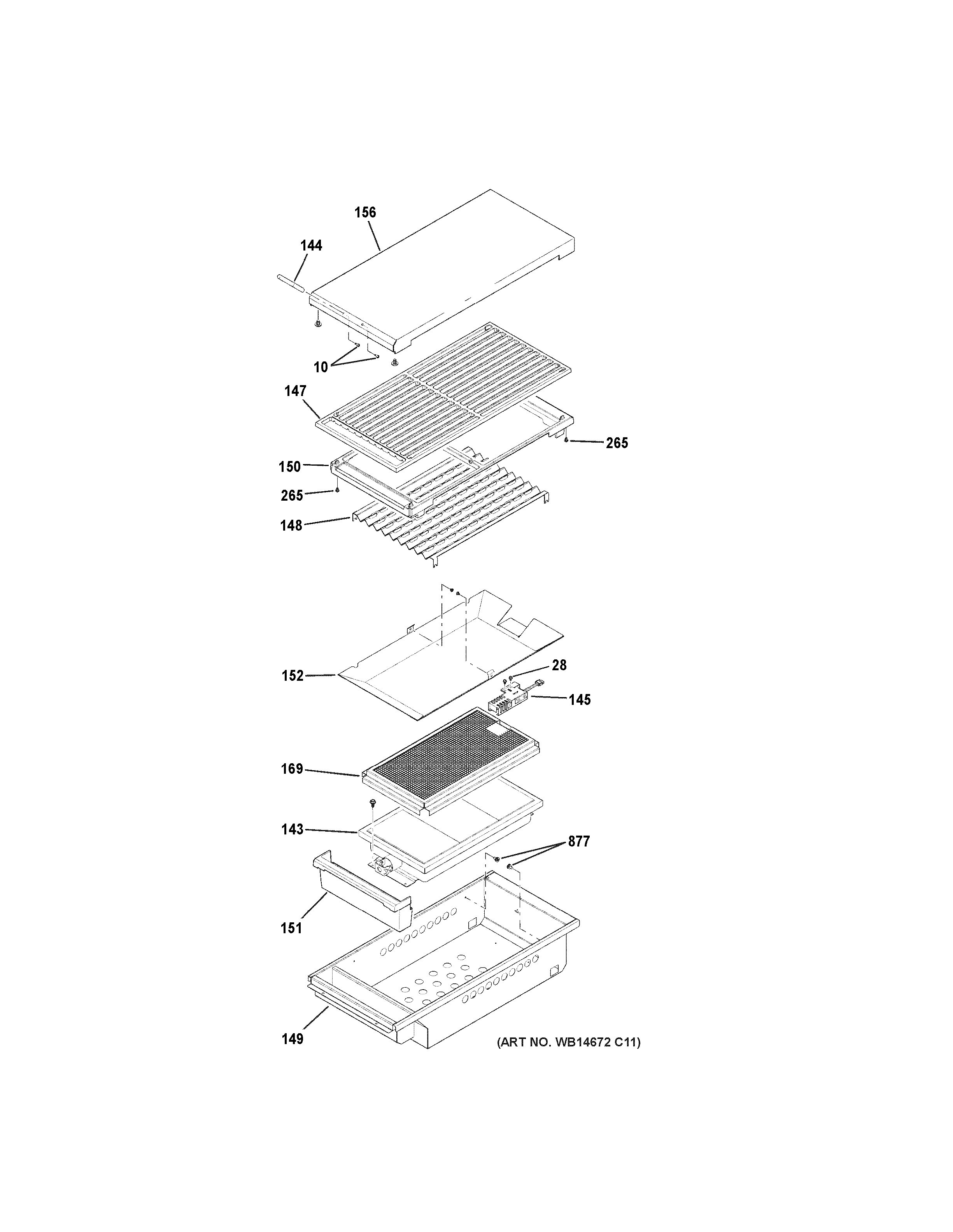 Assembly View for GRILL ASSEMBLY ZDP364NRP6SS