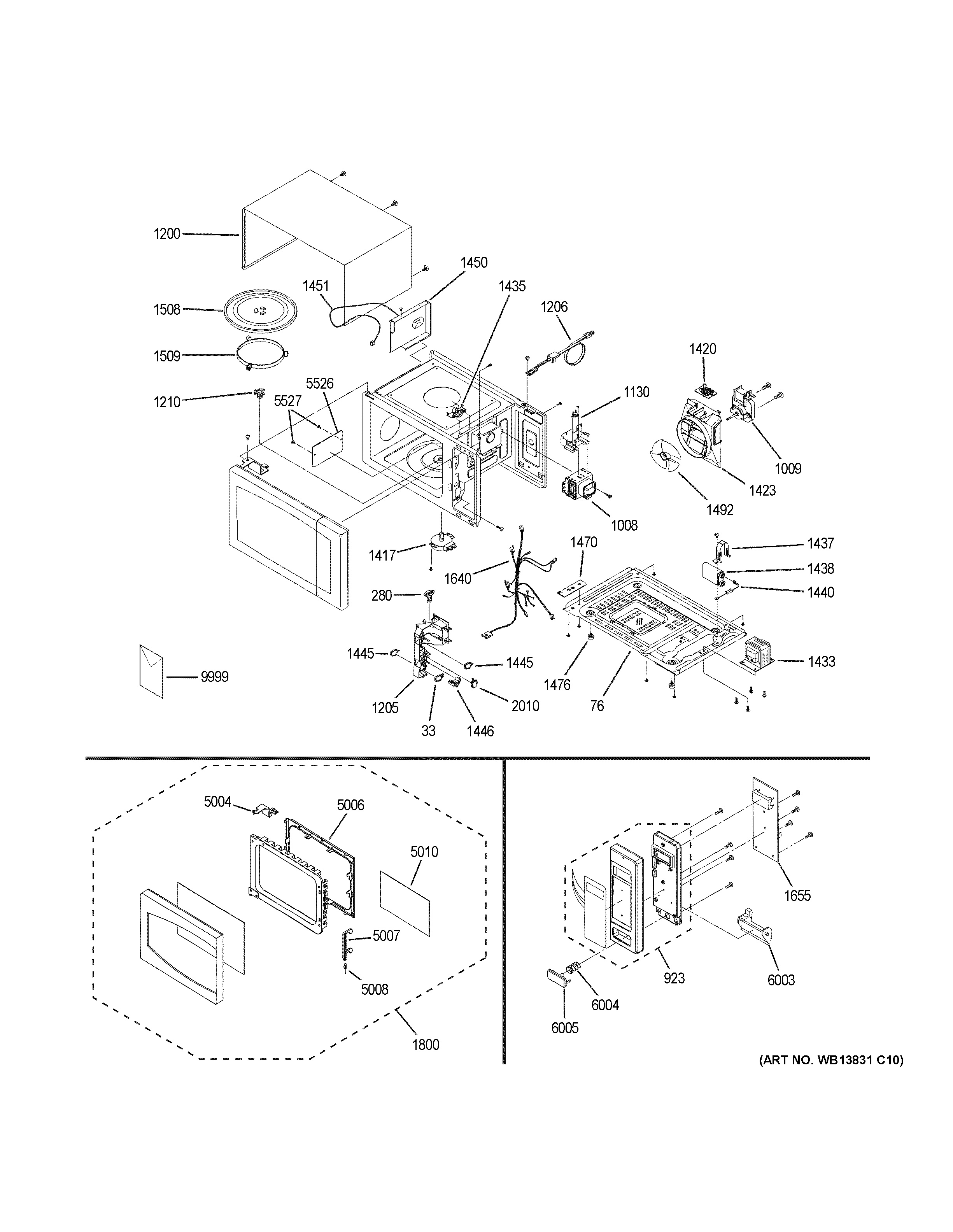 Assembly View for MICROWAVE PEB7226DF2WW