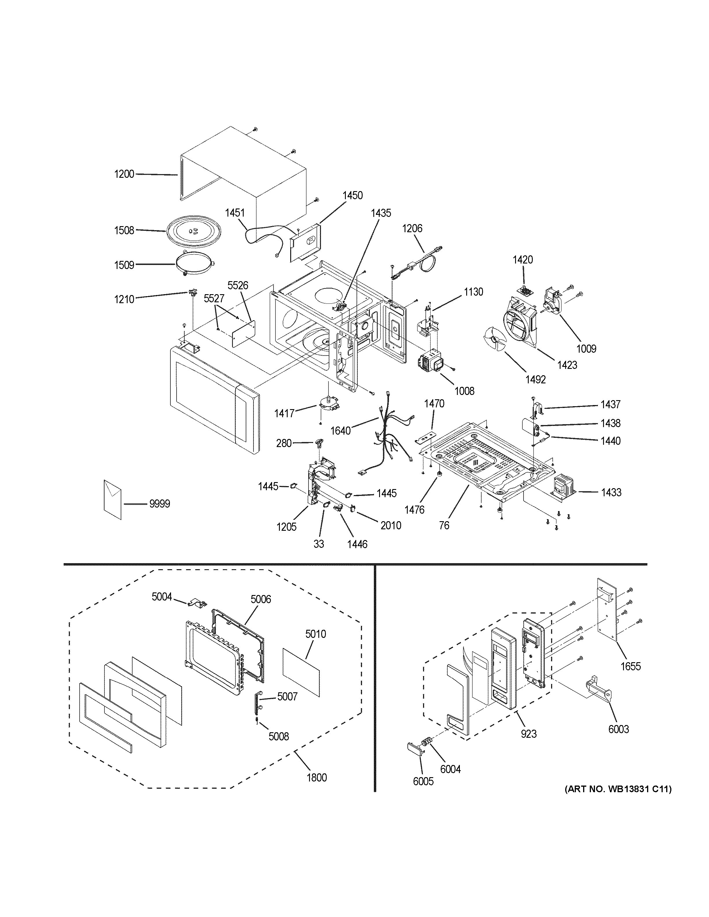 Assembly View for MICROWAVE PEB7226SF1SS