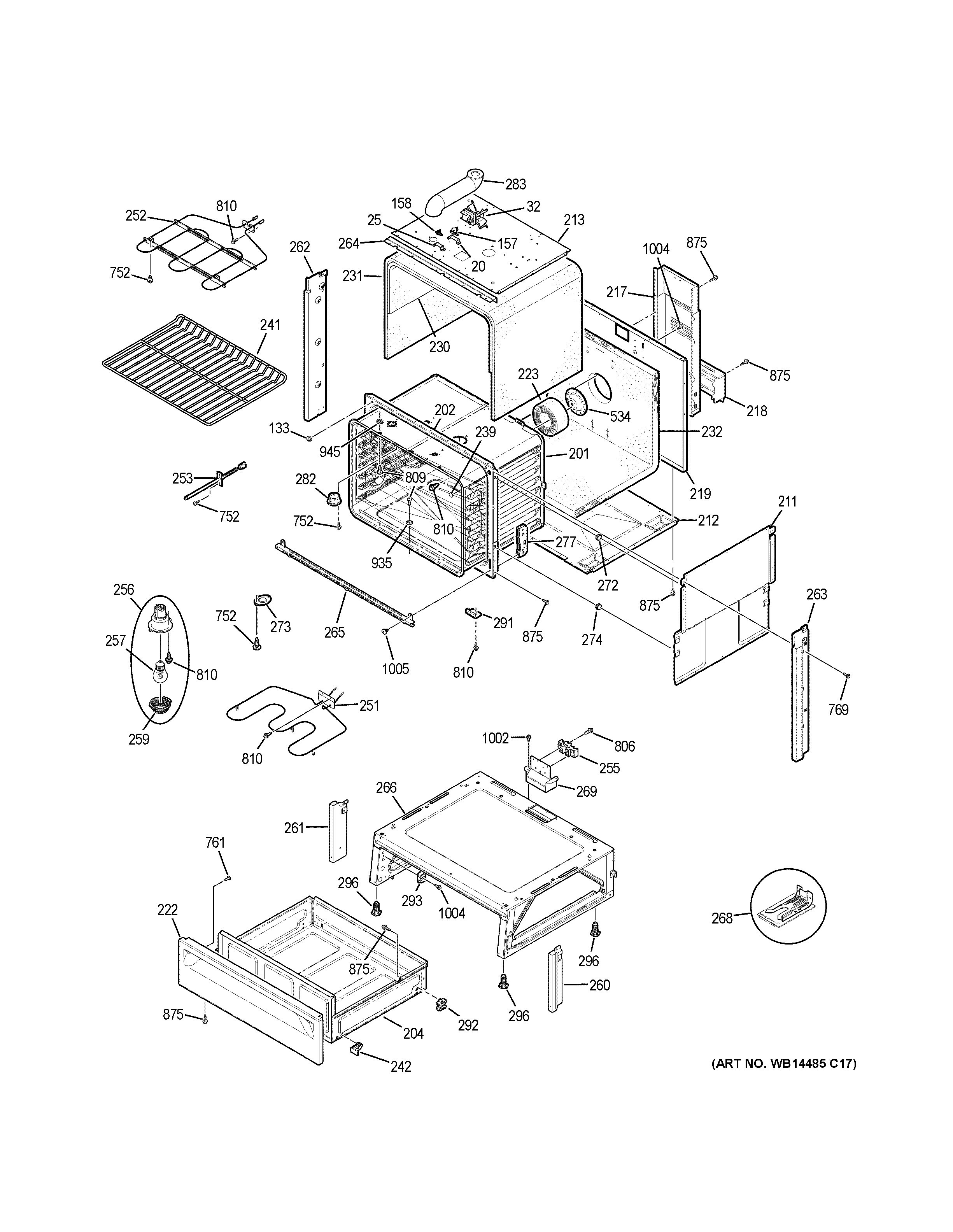 Assembly View for BODY PARTS | JS250RF2SS