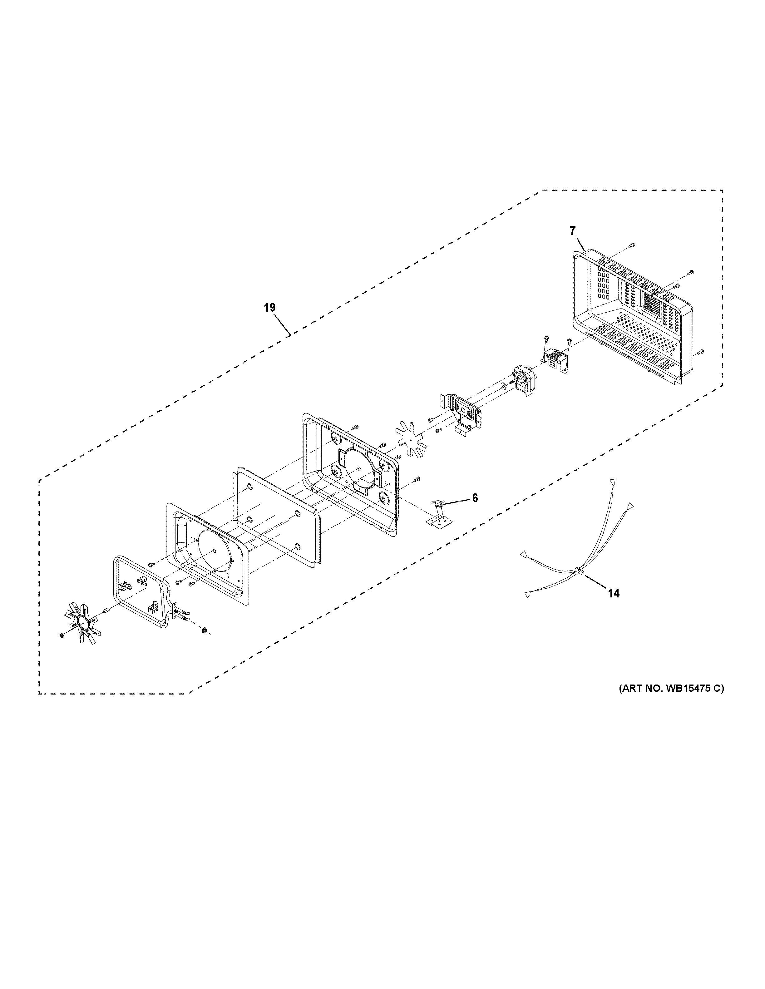Assembly View for CONVECTION FAN PEB9159EJ2ES