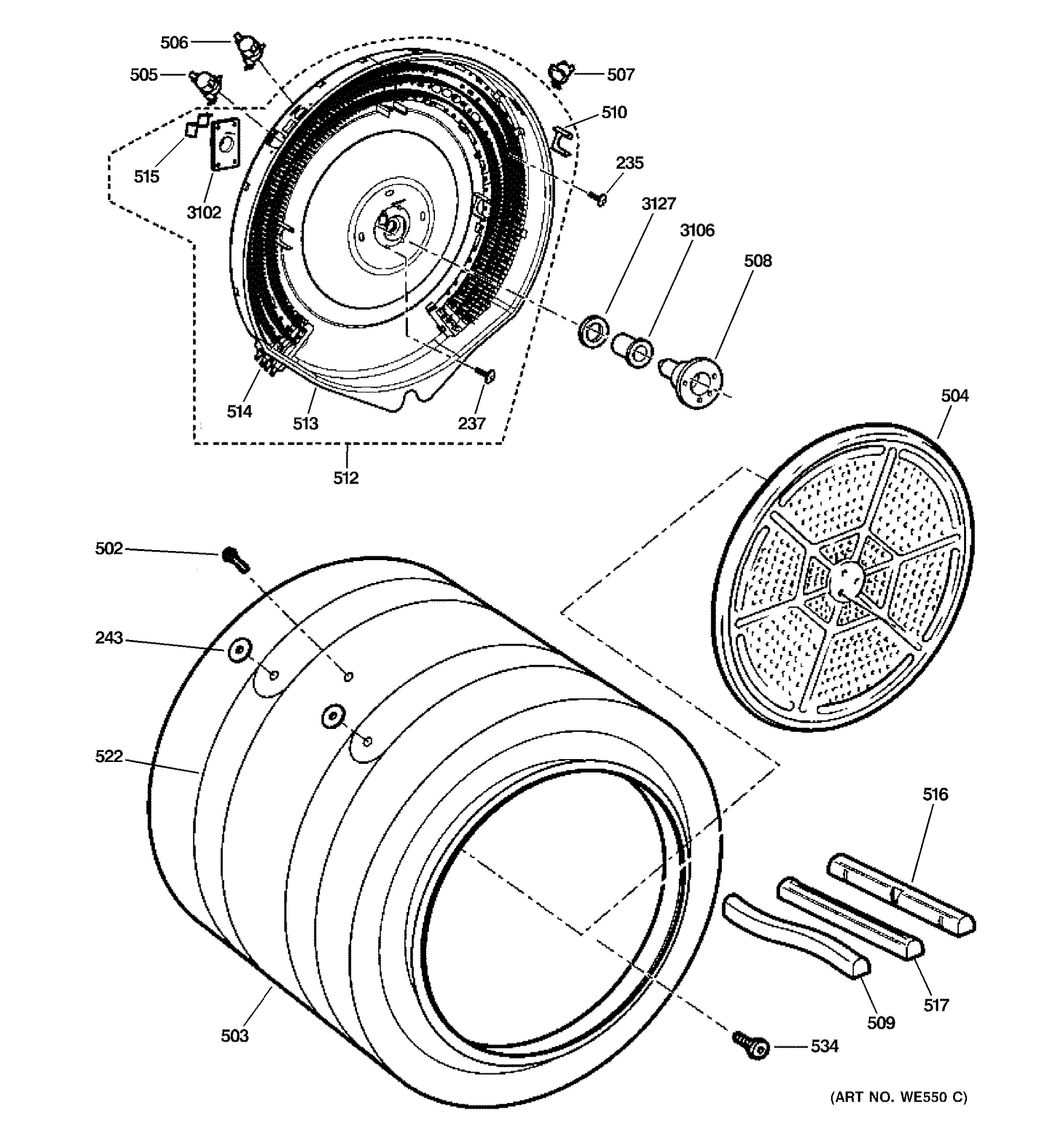 Assembly View For Drum 