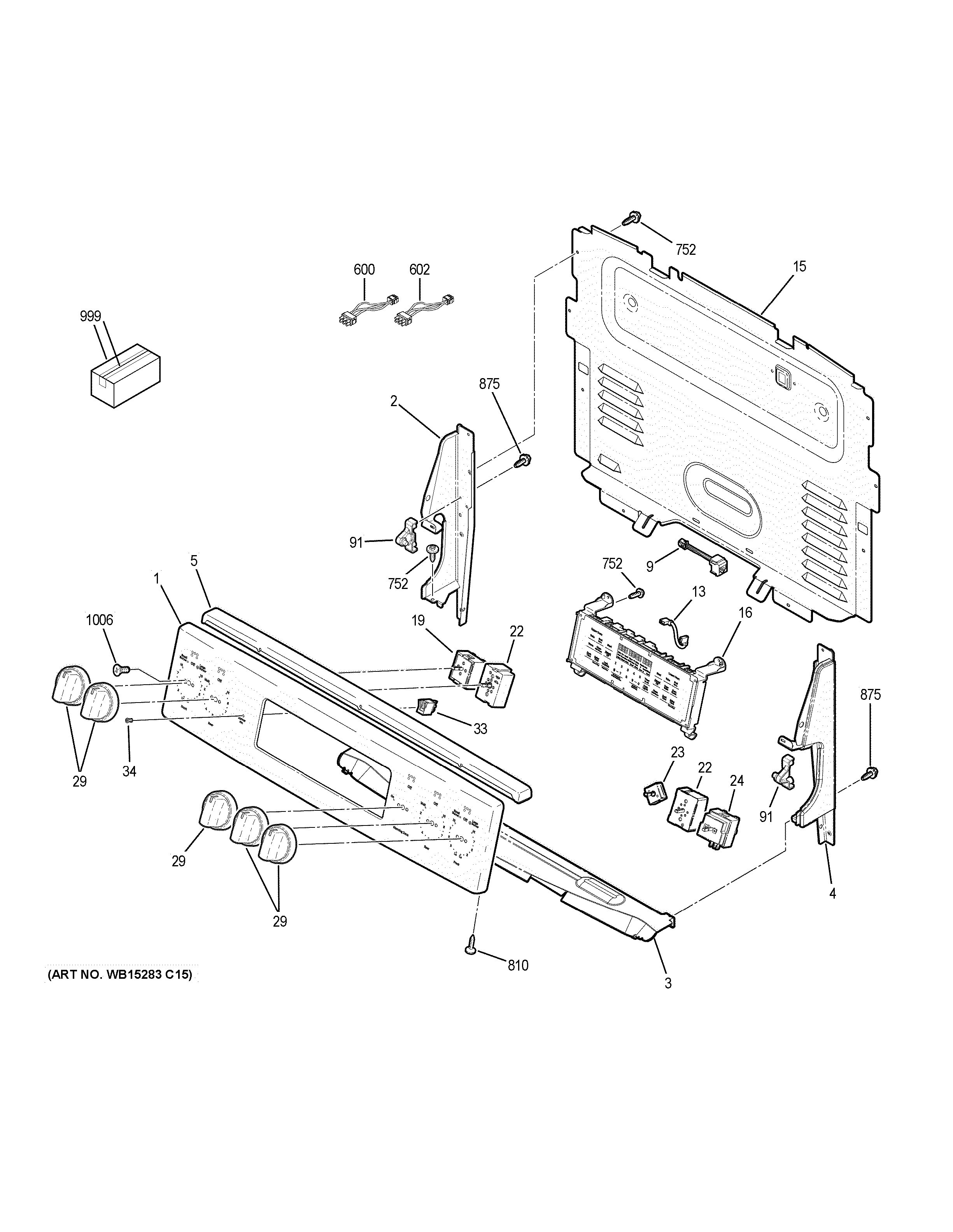 Assembly View for CONTROL PANEL | JB755SJ5SS