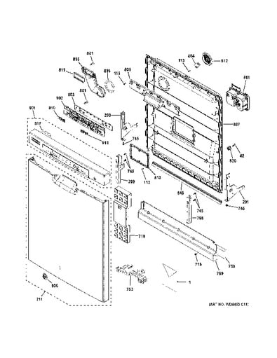 ge dishwasher 265d2413g009