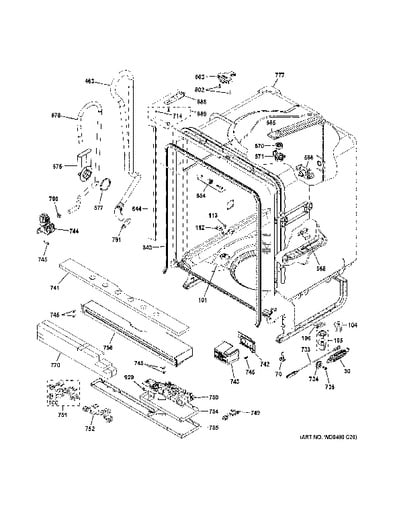 ge dishwasher 165d5450p001